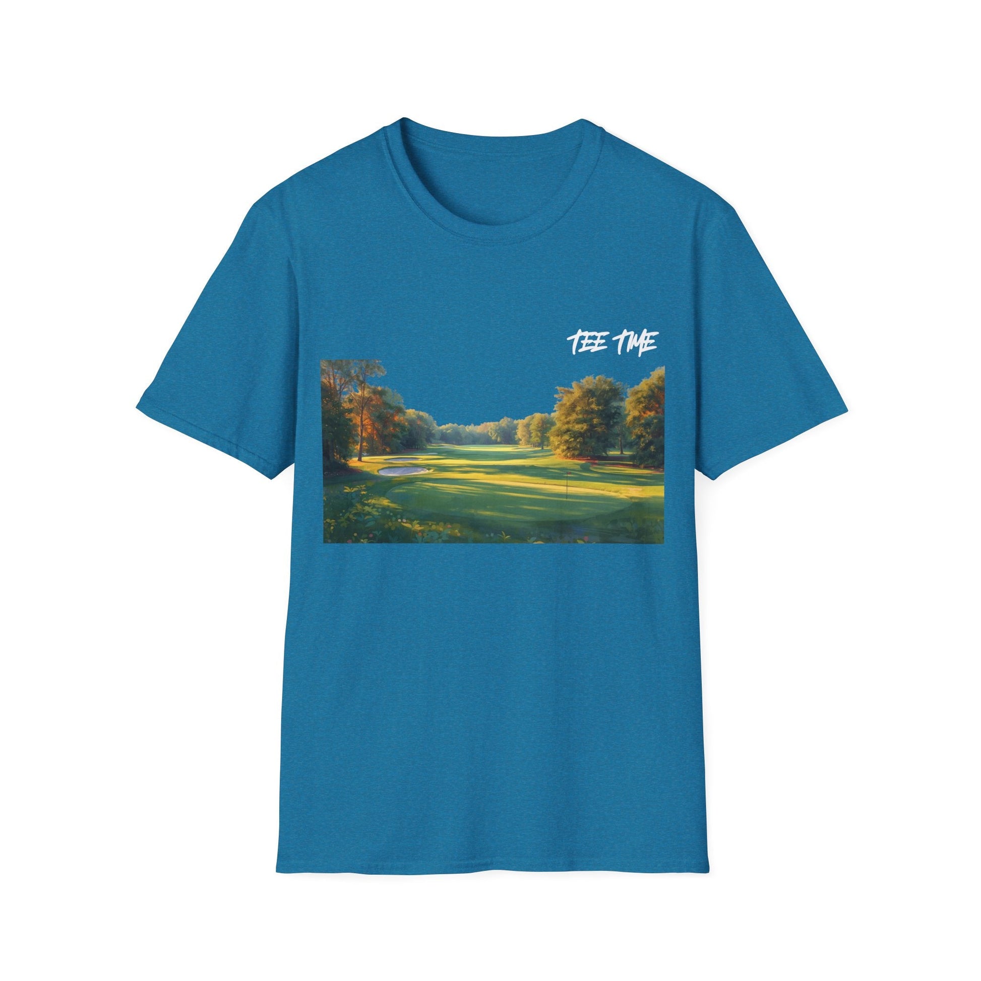 TEE TIME Golf T-Shirt Morning on the Green Scene - SJM Print Store