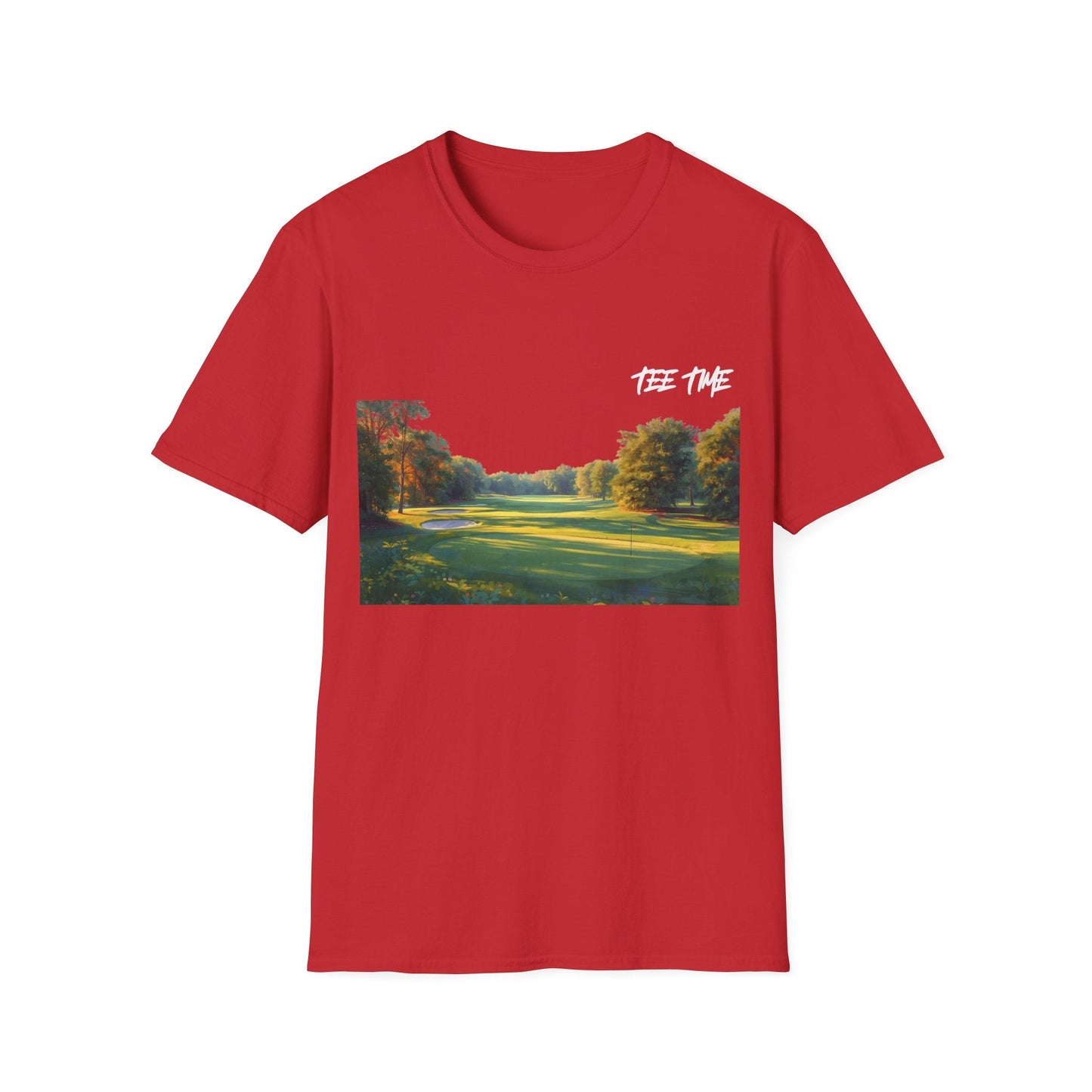 TEE TIME Golf T-Shirt Morning on the Green Scene - SJM Print Store