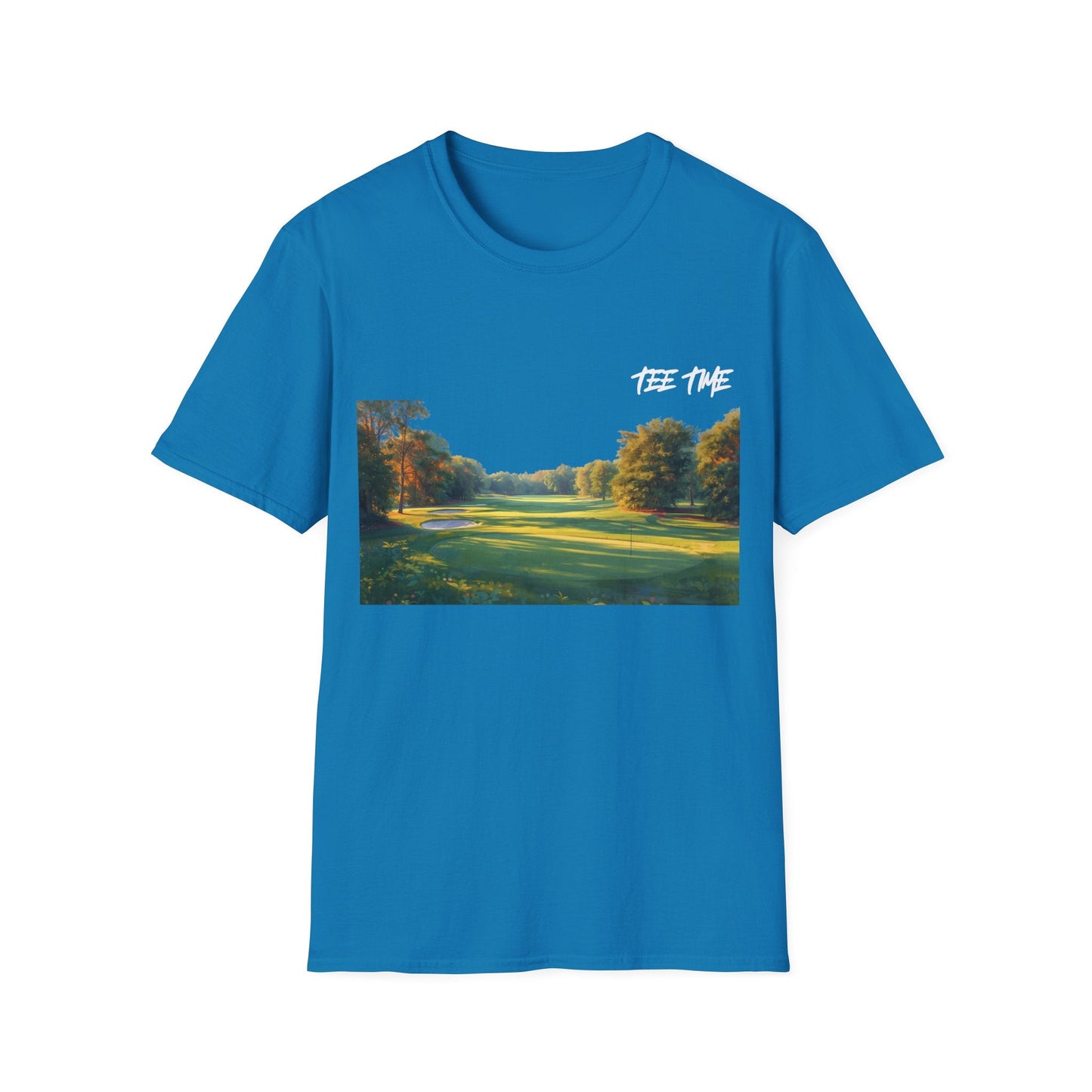 TEE TIME Golf T-Shirt Morning on the Green Scene - SJM Print Store