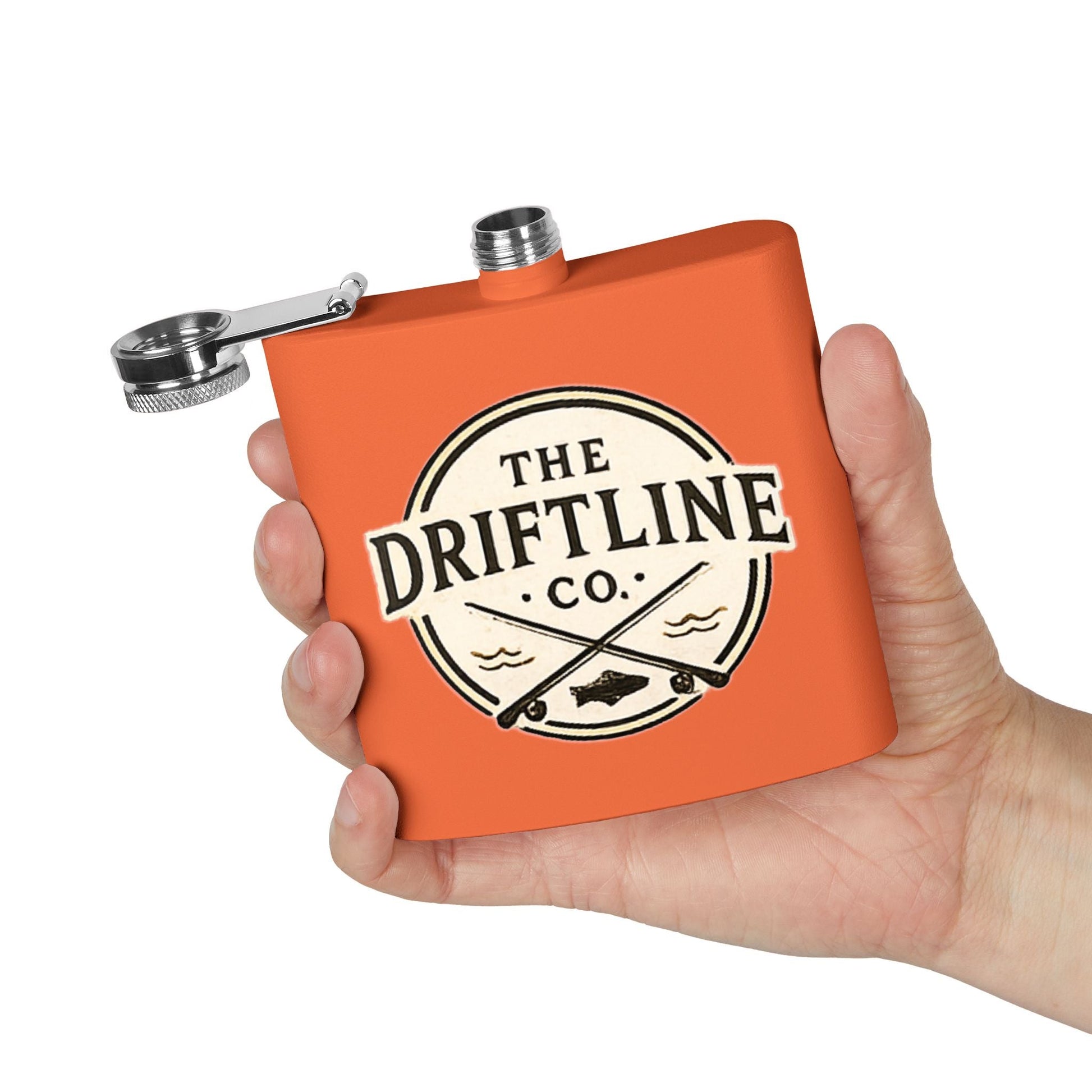 The Driftline Company Cream Crest Edition Hip Flask - SJM Print Store