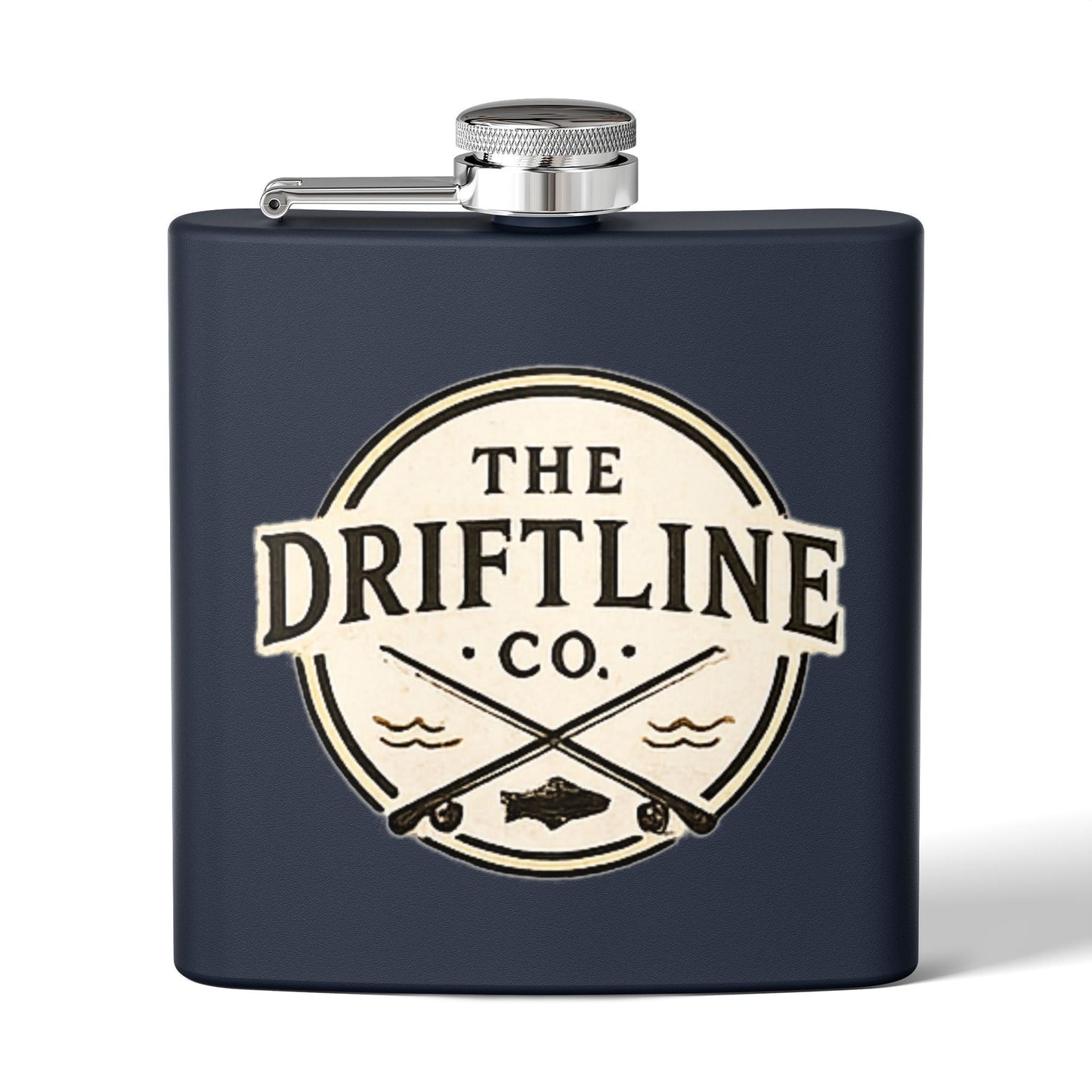The Driftline Company Cream Crest Edition Hip Flask - SJM Print Store