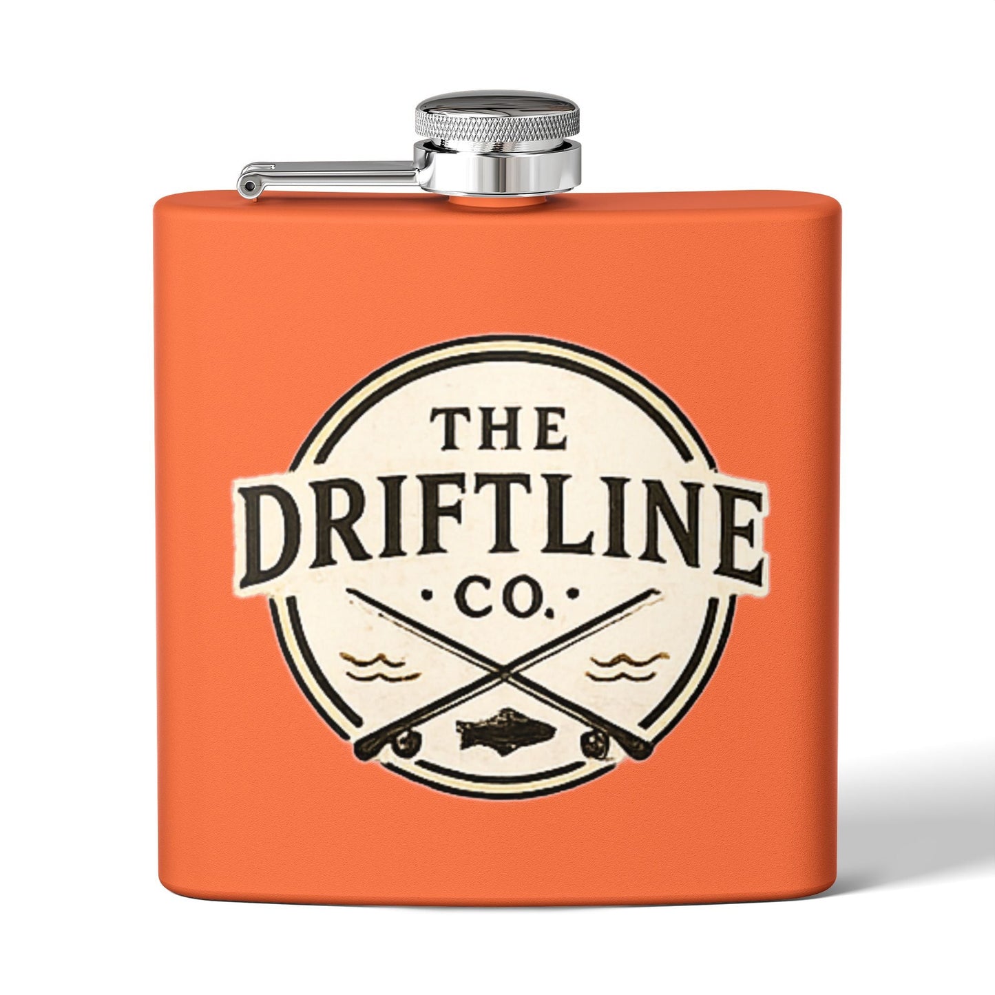 The Driftline Company Cream Crest Edition Hip Flask - SJM Print Store