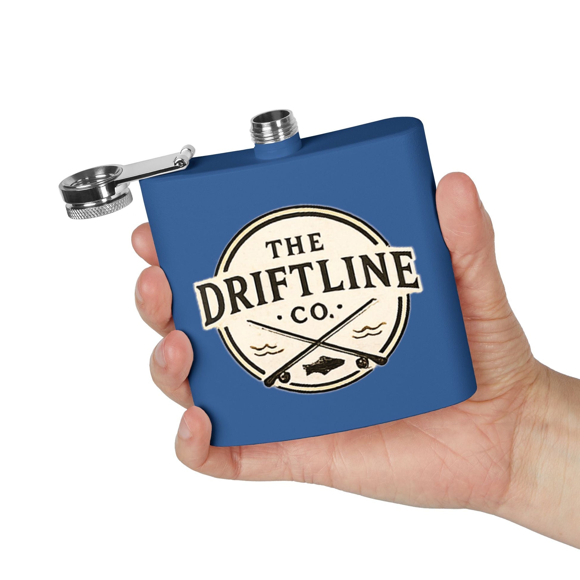 The Driftline Company Cream Crest Edition Hip Flask - SJM Print Store