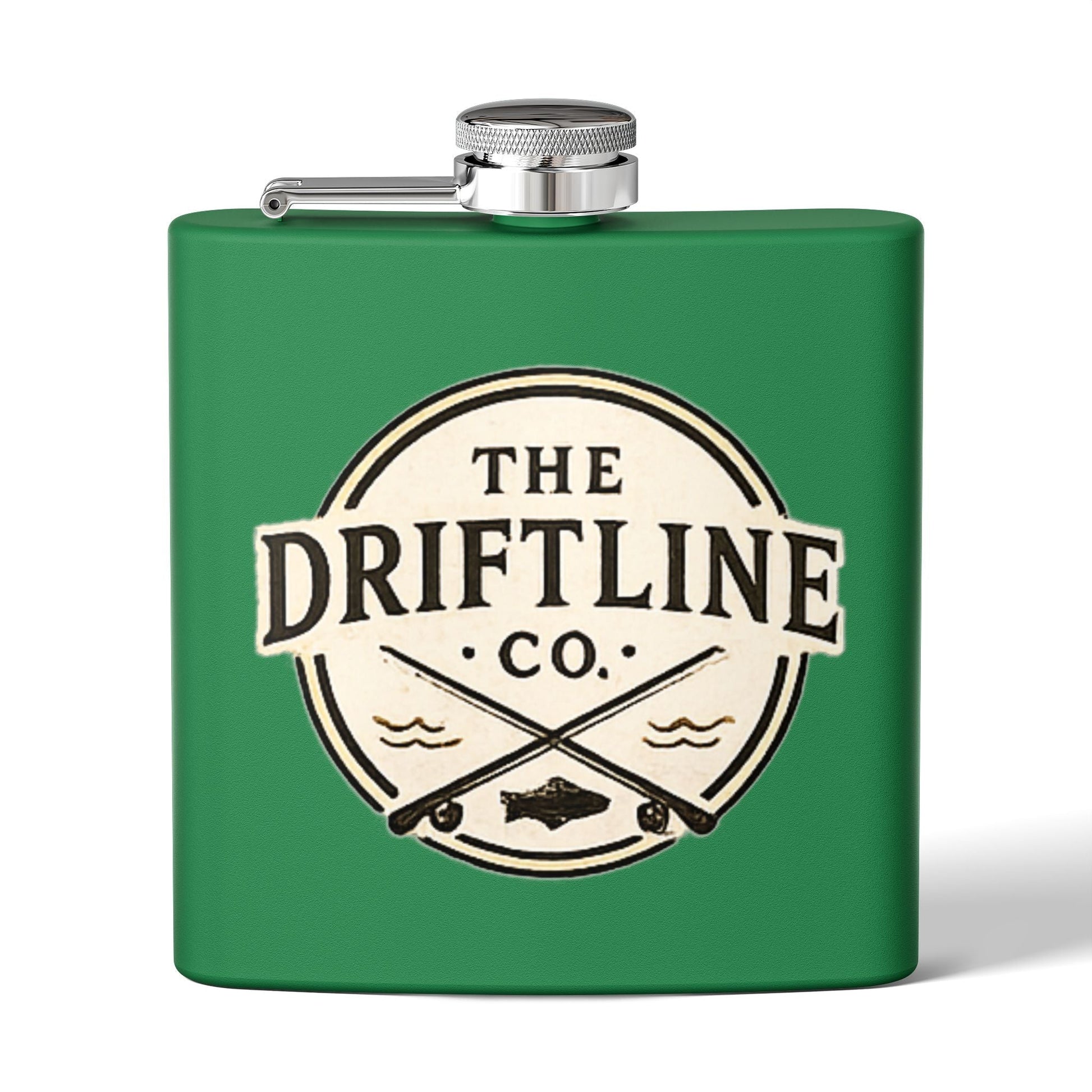 The Driftline Company Cream Crest Edition Hip Flask - SJM Print Store