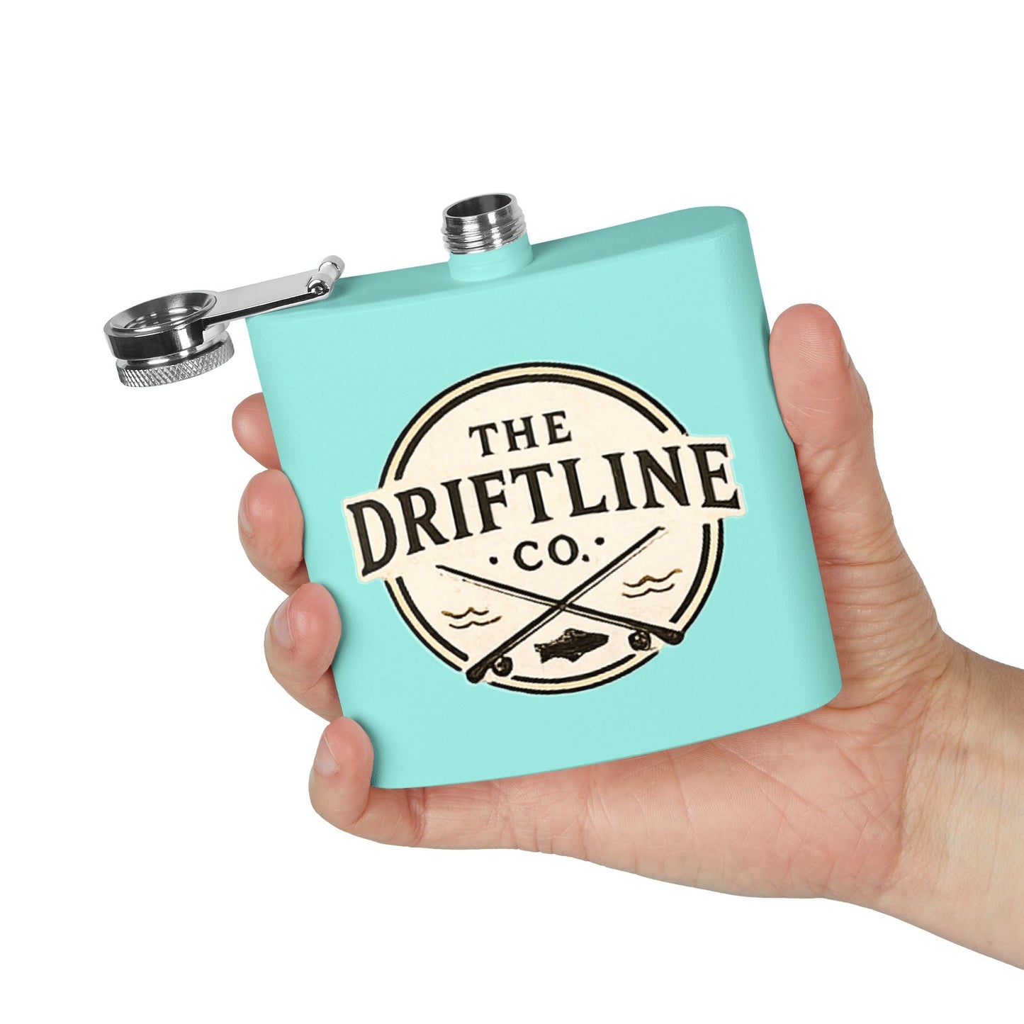 The Driftline Company Cream Crest Edition Hip Flask - SJM Print Store