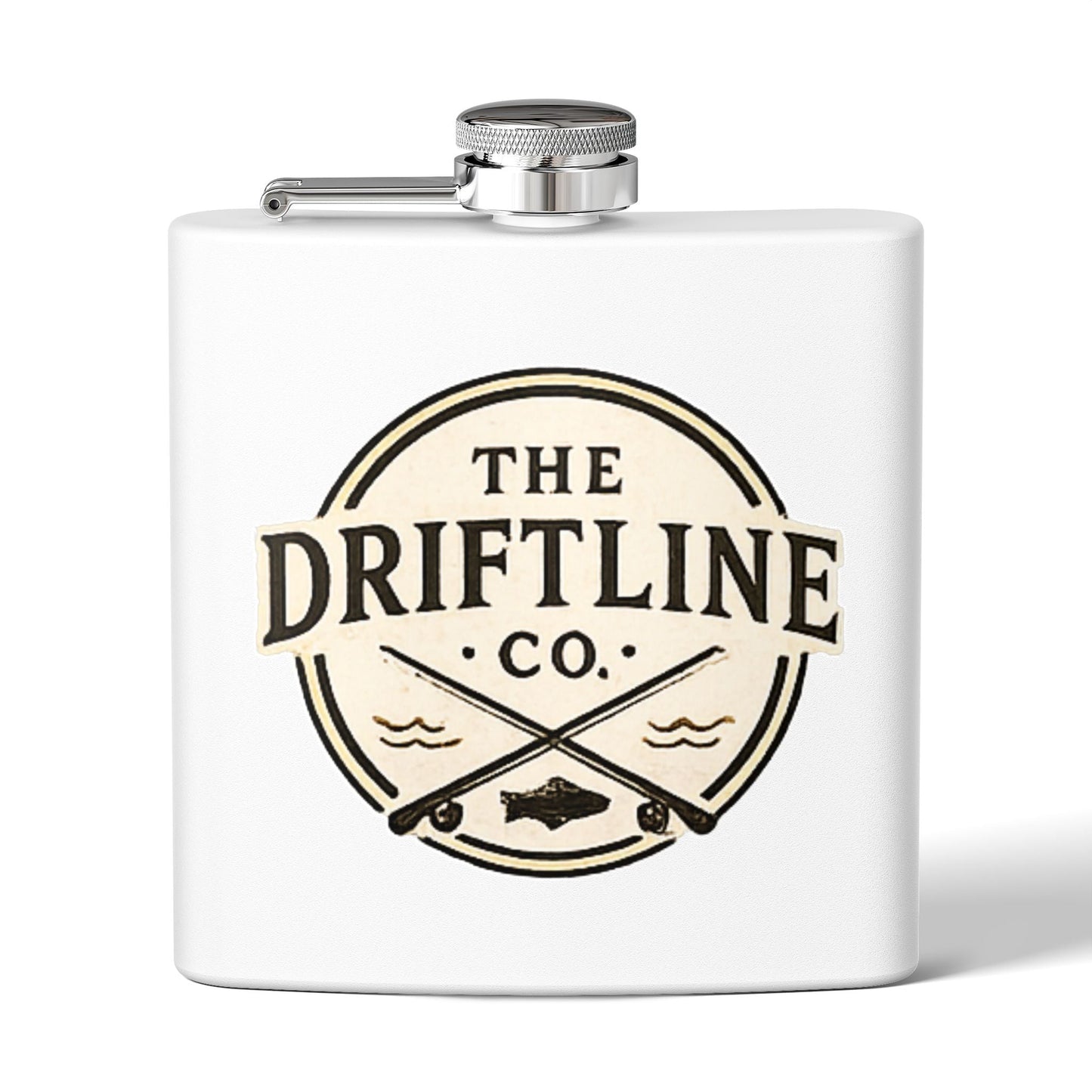The Driftline Company Cream Crest Edition Hip Flask - SJM Print Store