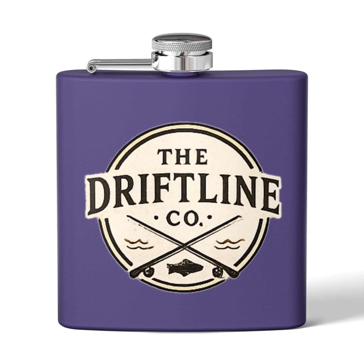 The Driftline Company Cream Crest Edition Hip Flask - SJM Print Store