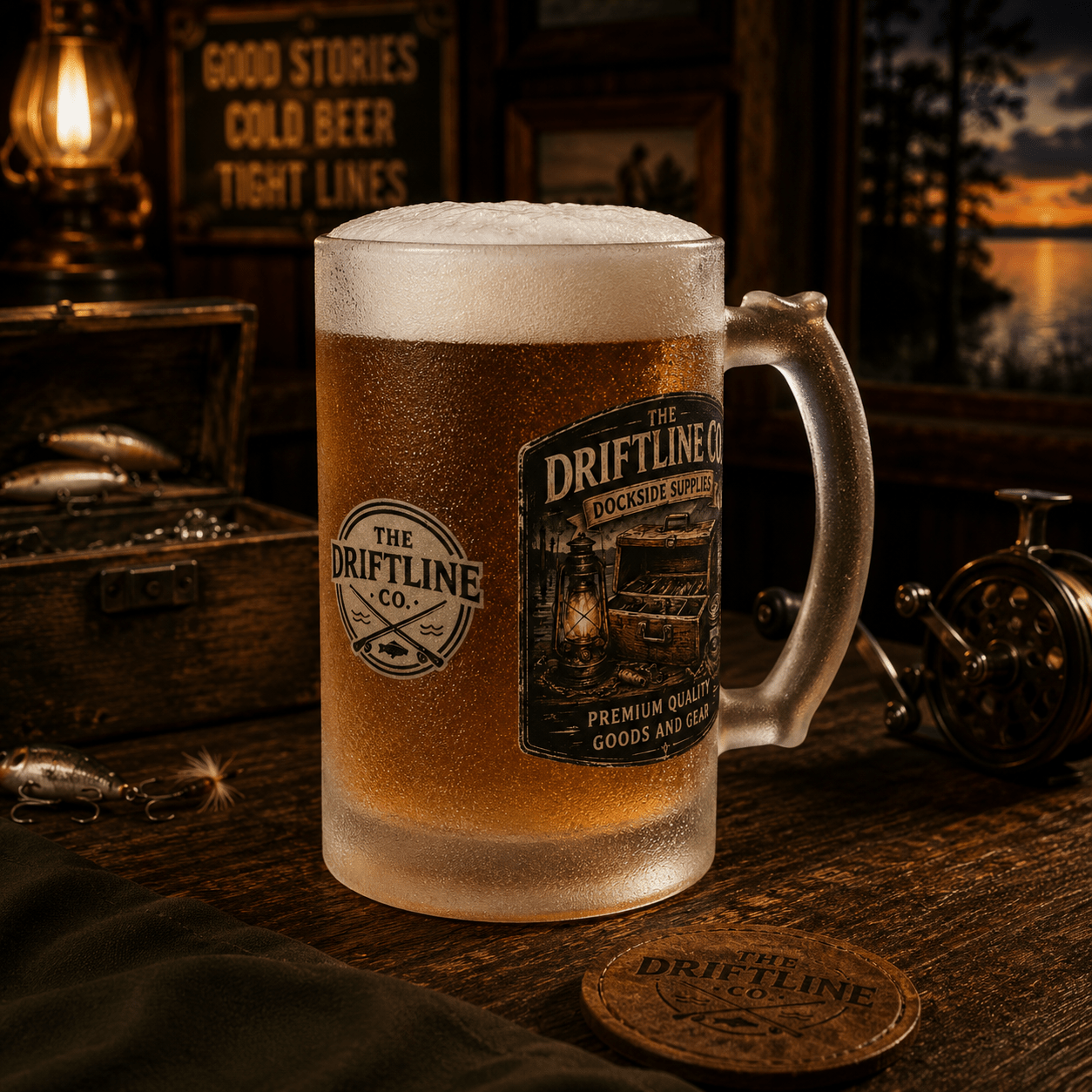The Driftline Company Dockside Supplies Frosted Beer Tankard - SJM Print Store