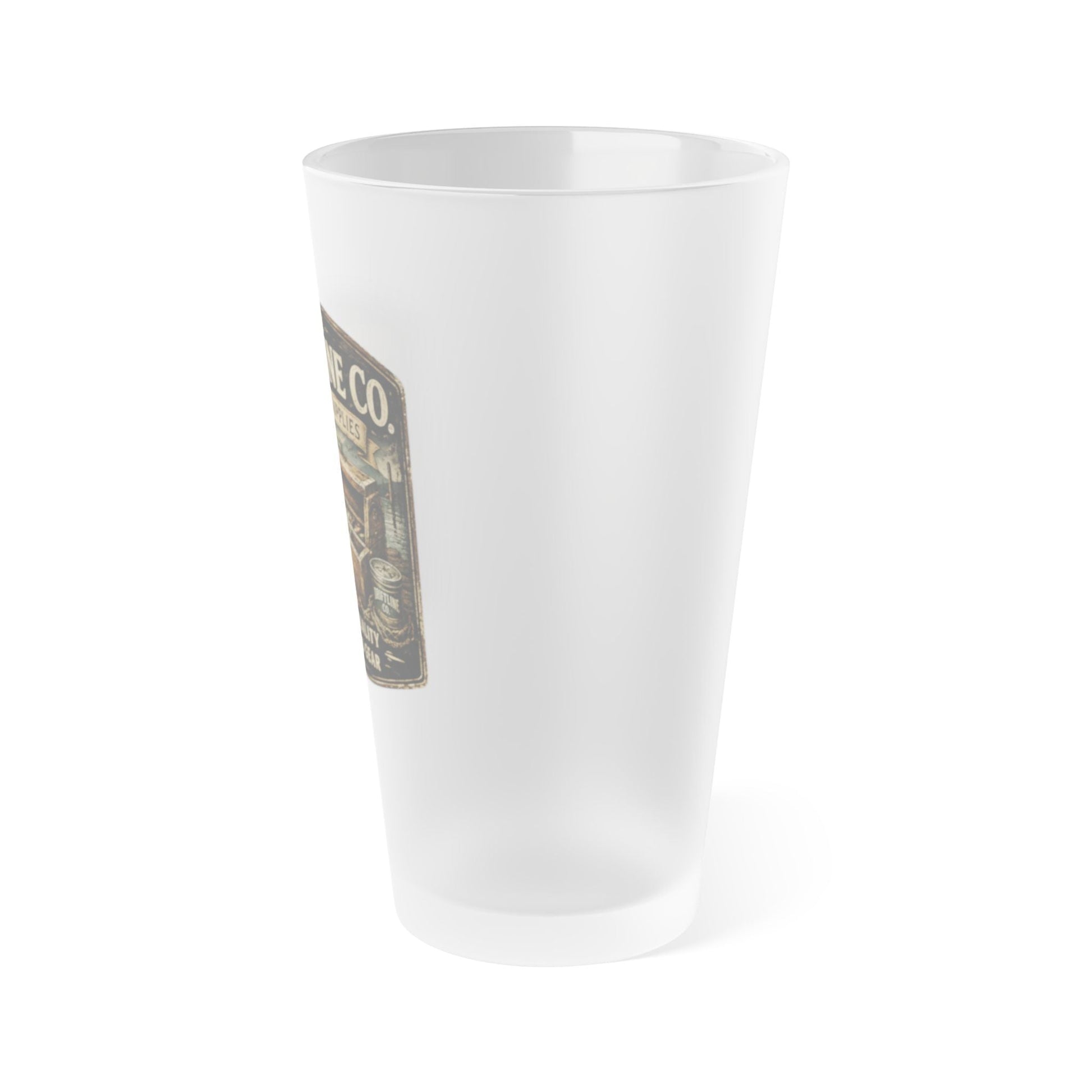 The Driftline Company Dockside Supplies Frosted Pint Glass - SJM Print Store