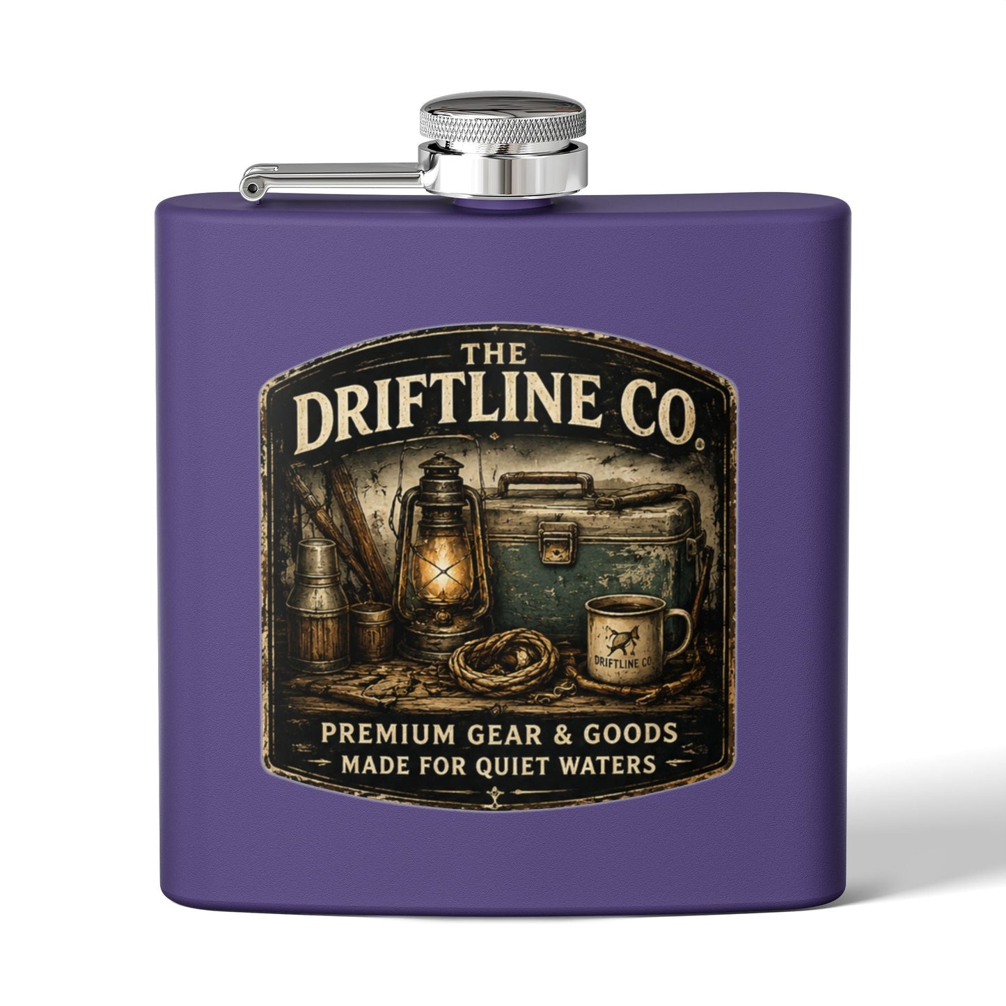 The Driftline Company Dockside Supplies Hip Flask | Premium Gear & Goods - SJM Print Store