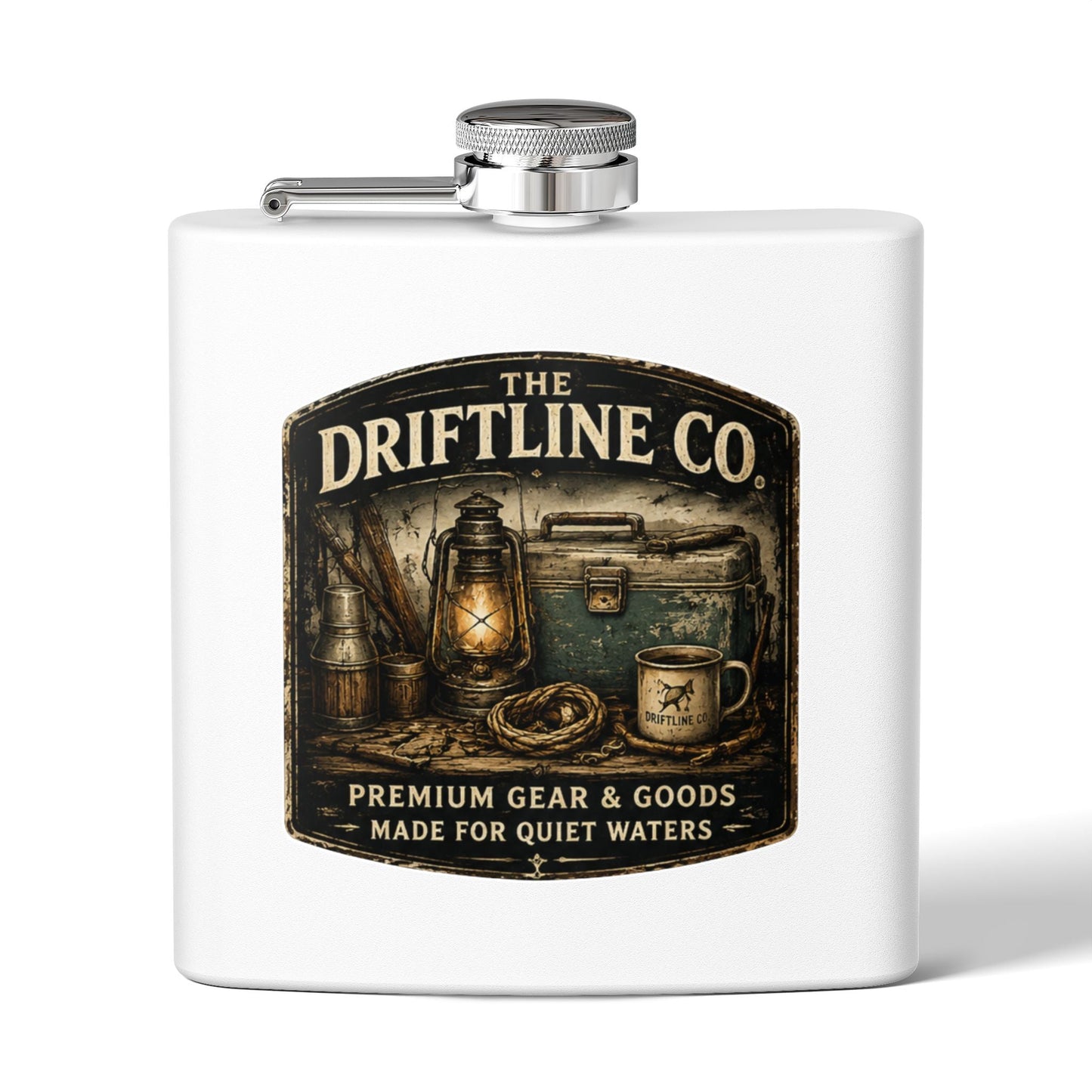 The Driftline Company Dockside Supplies Hip Flask | Premium Gear & Goods - SJM Print Store
