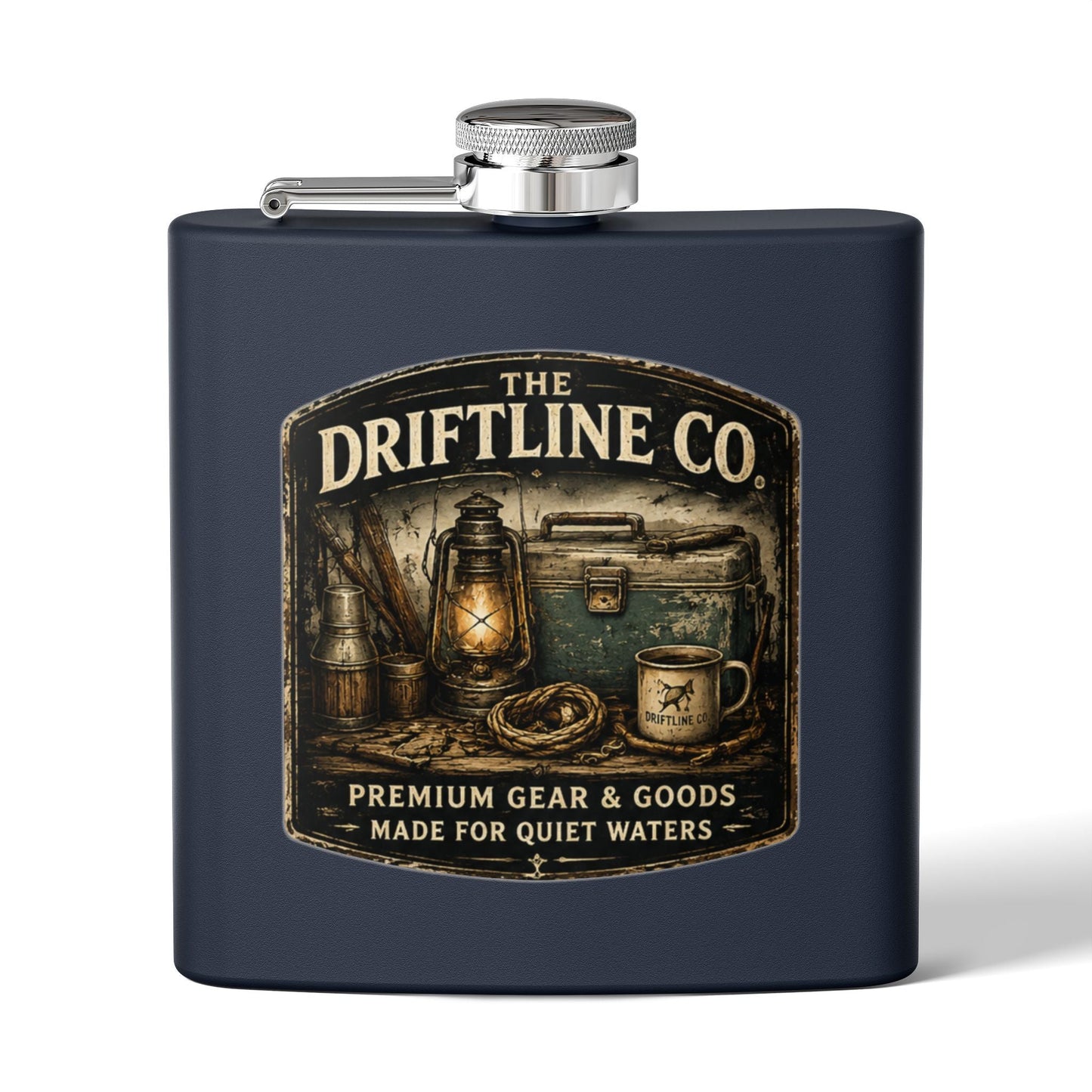 The Driftline Company Dockside Supplies Hip Flask | Premium Gear & Goods - SJM Print Store