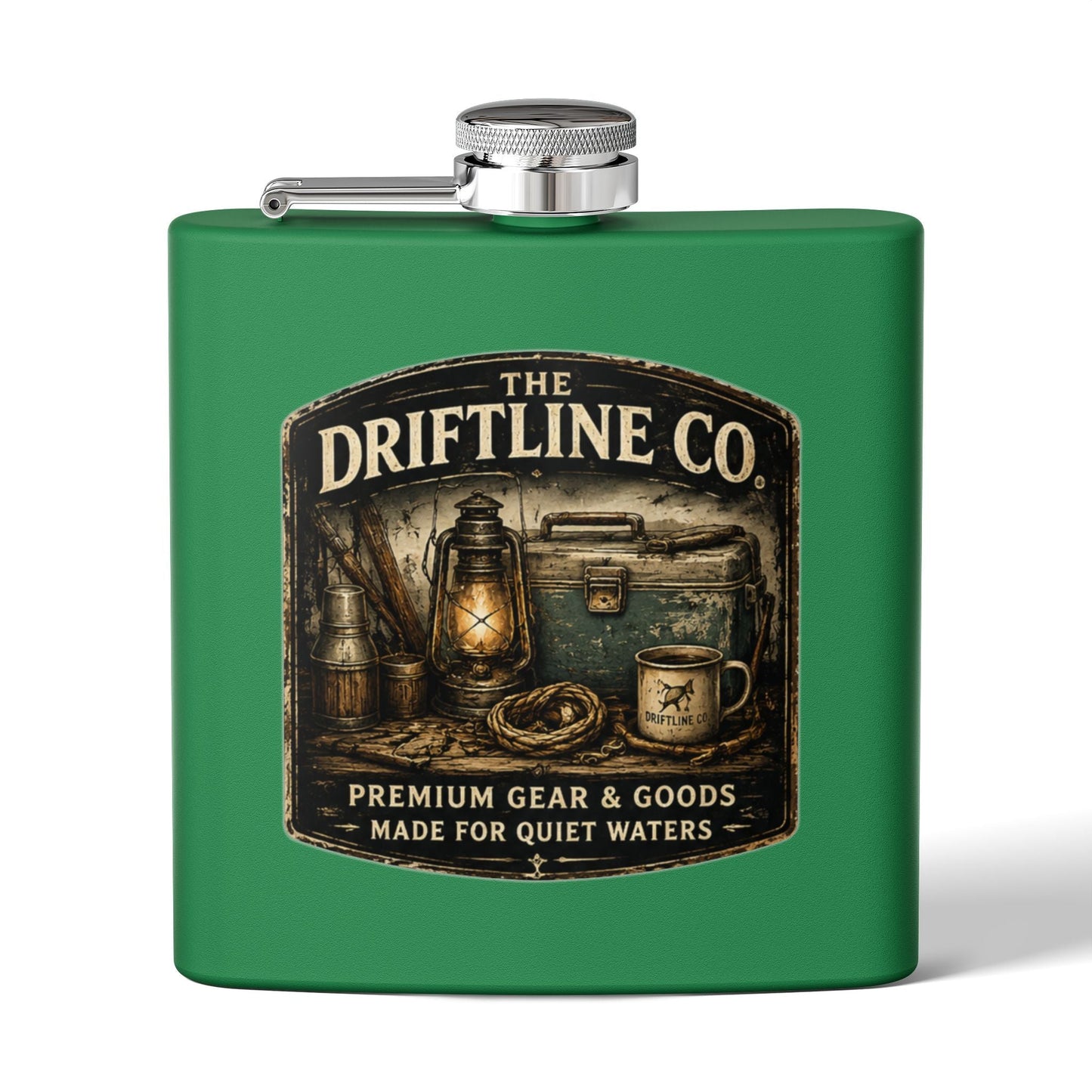 The Driftline Company Dockside Supplies Hip Flask | Premium Gear & Goods - SJM Print Store