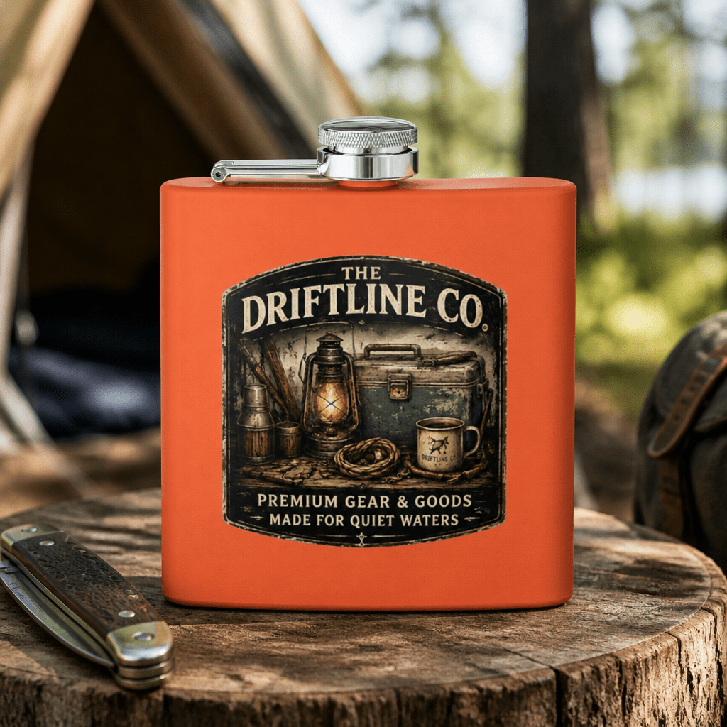 The Driftline Company Dockside Supplies Hip Flask | Premium Gear & Goods - SJM Print Store