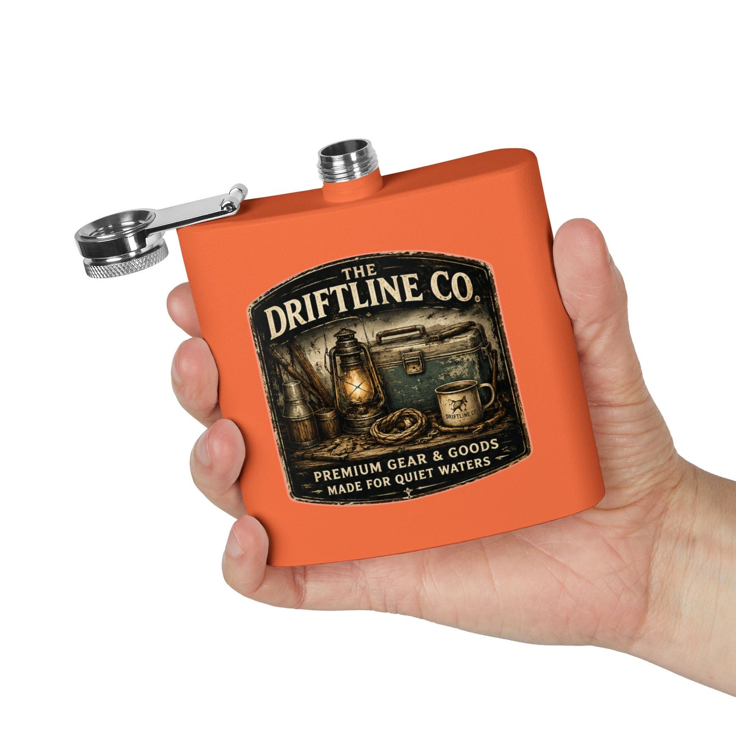 The Driftline Company Dockside Supplies Hip Flask | Premium Gear & Goods - SJM Print Store