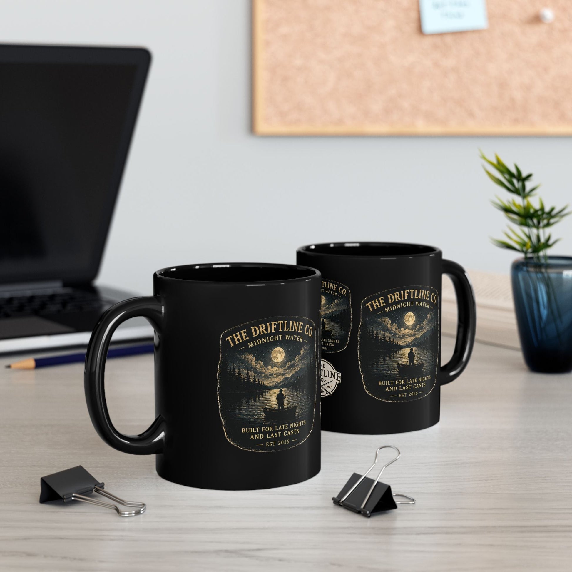 The Driftline Company logo Midnight Water Mug - SJM Print Store