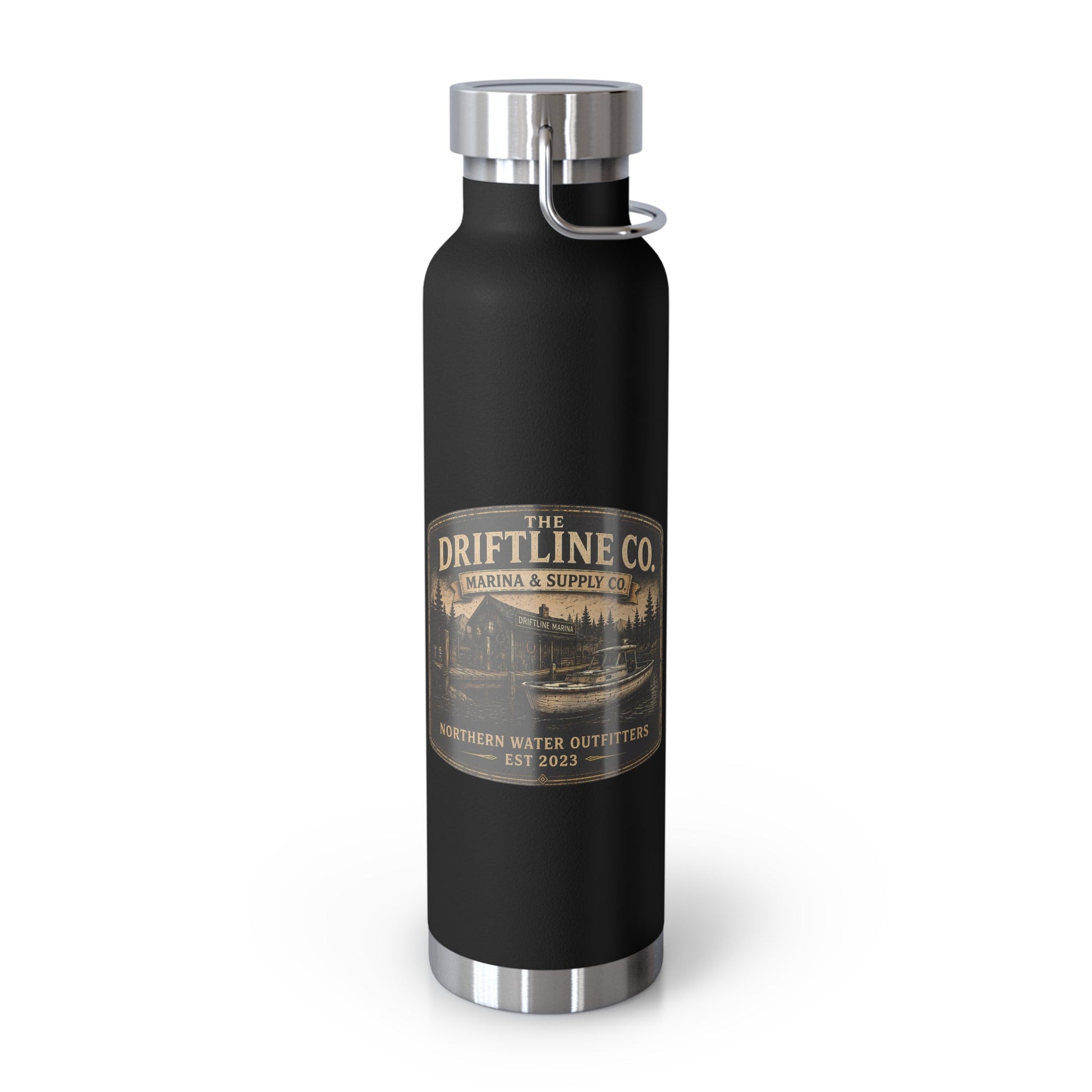 The Driftline Company Marina & Supply Co. Insulated Flask | Northern Water Outfitters Stainless Steel Water Bottle - SJM Print Store