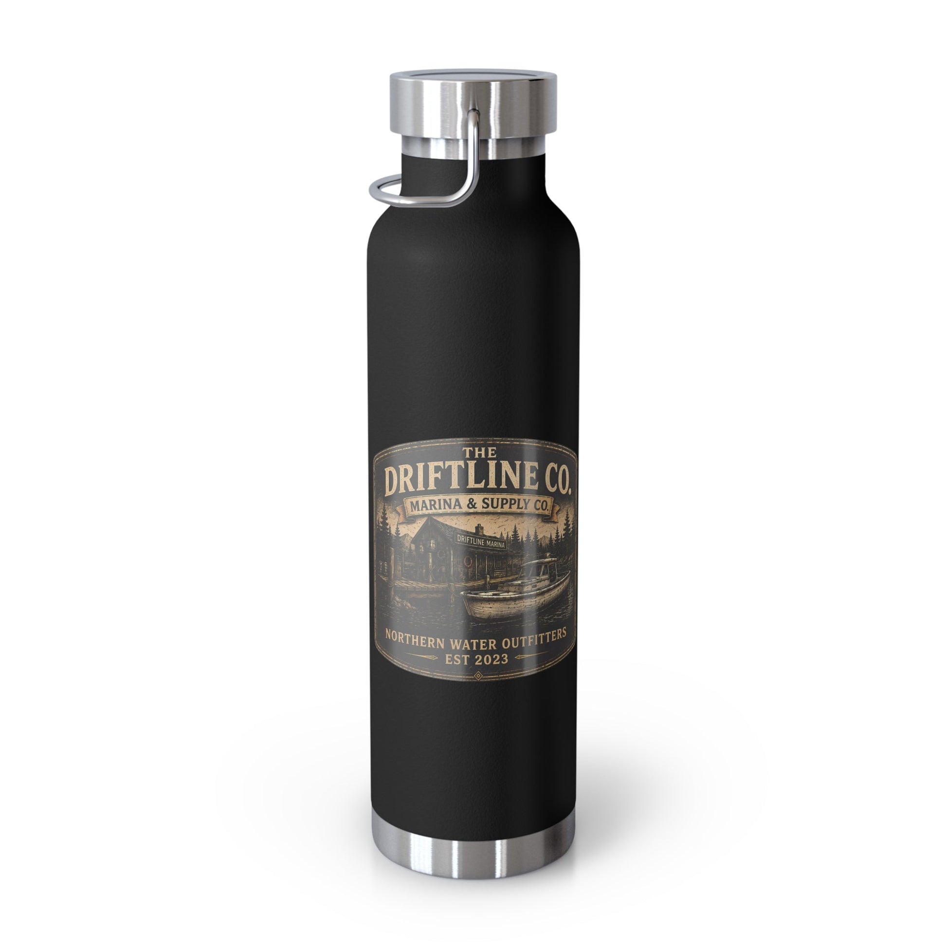 The Driftline Company Marina & Supply Co. Insulated Flask | Northern Water Outfitters Stainless Steel Water Bottle - SJM Print Store