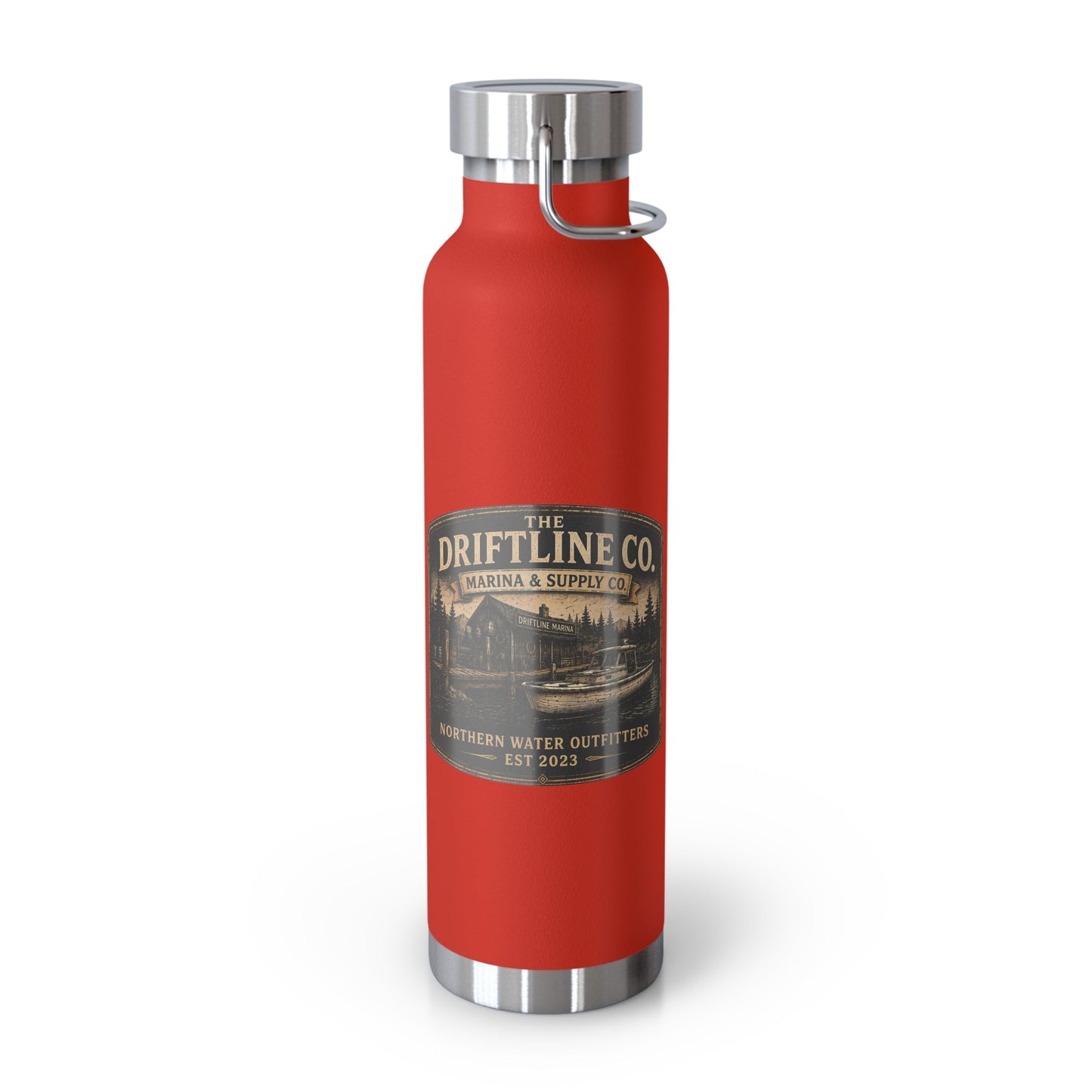 The Driftline Company Marina & Supply Co. Insulated Flask | Northern Water Outfitters Stainless Steel Water Bottle - SJM Print Store