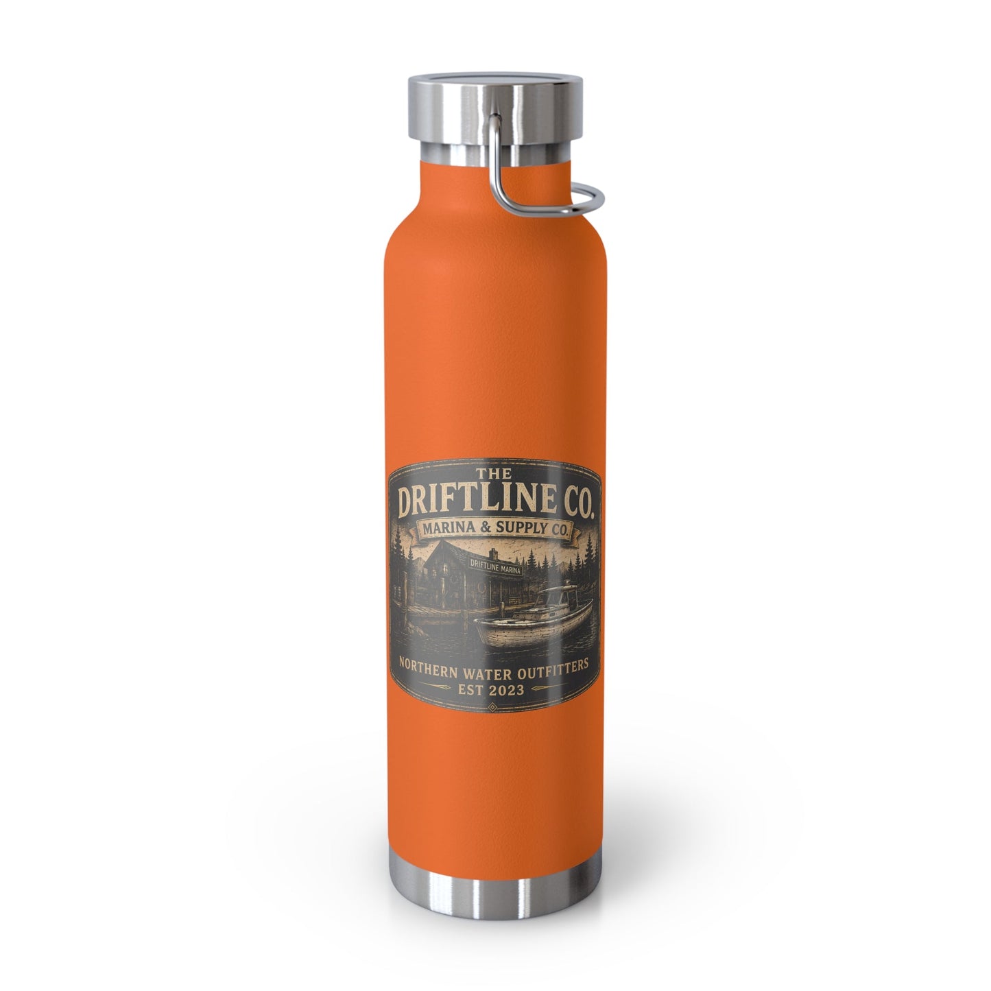 The Driftline Company Marina & Supply Co. Insulated Flask | Northern Water Outfitters Stainless Steel Water Bottle - SJM Print Store