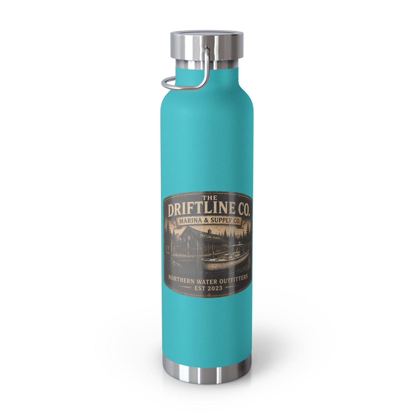 The Driftline Company Marina & Supply Co. Insulated Flask | Northern Water Outfitters Stainless Steel Water Bottle - SJM Print Store