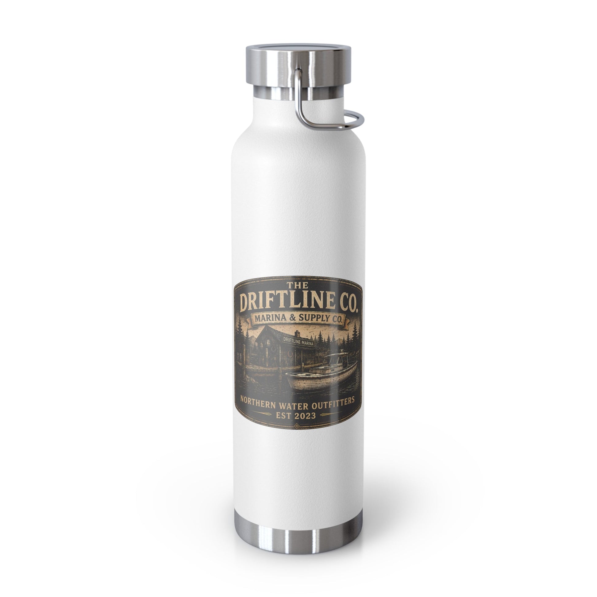 The Driftline Company Marina & Supply Co. Insulated Flask | Northern Water Outfitters Stainless Steel Water Bottle - SJM Print Store