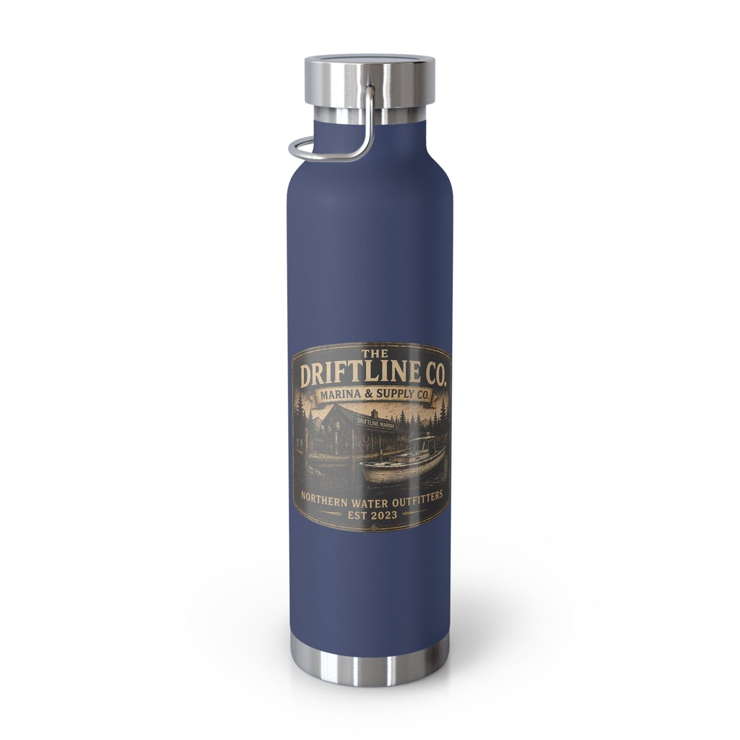 The Driftline Company Marina & Supply Co. Insulated Flask | Northern Water Outfitters Stainless Steel Water Bottle - SJM Print Store