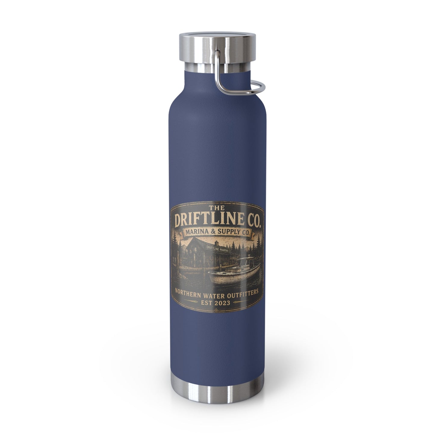 The Driftline Company Marina & Supply Co. Insulated Flask | Northern Water Outfitters Stainless Steel Water Bottle - SJM Print Store