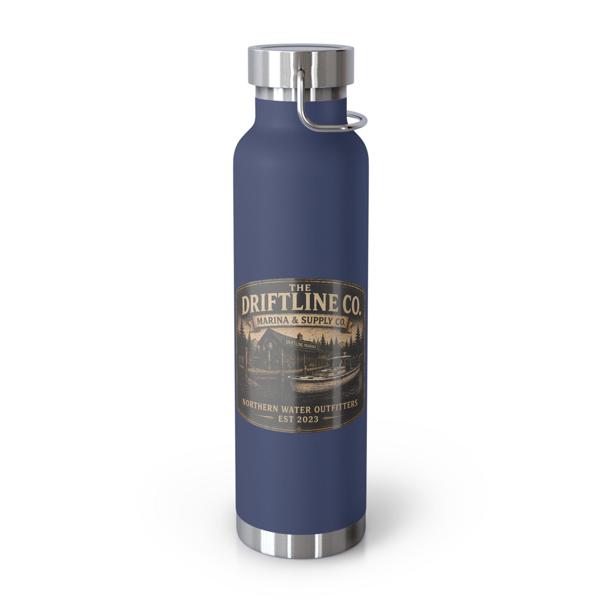 The Driftline Company Marina & Supply Co. Insulated Flask | Northern Water Outfitters Stainless Steel Water Bottle - SJM Print Store