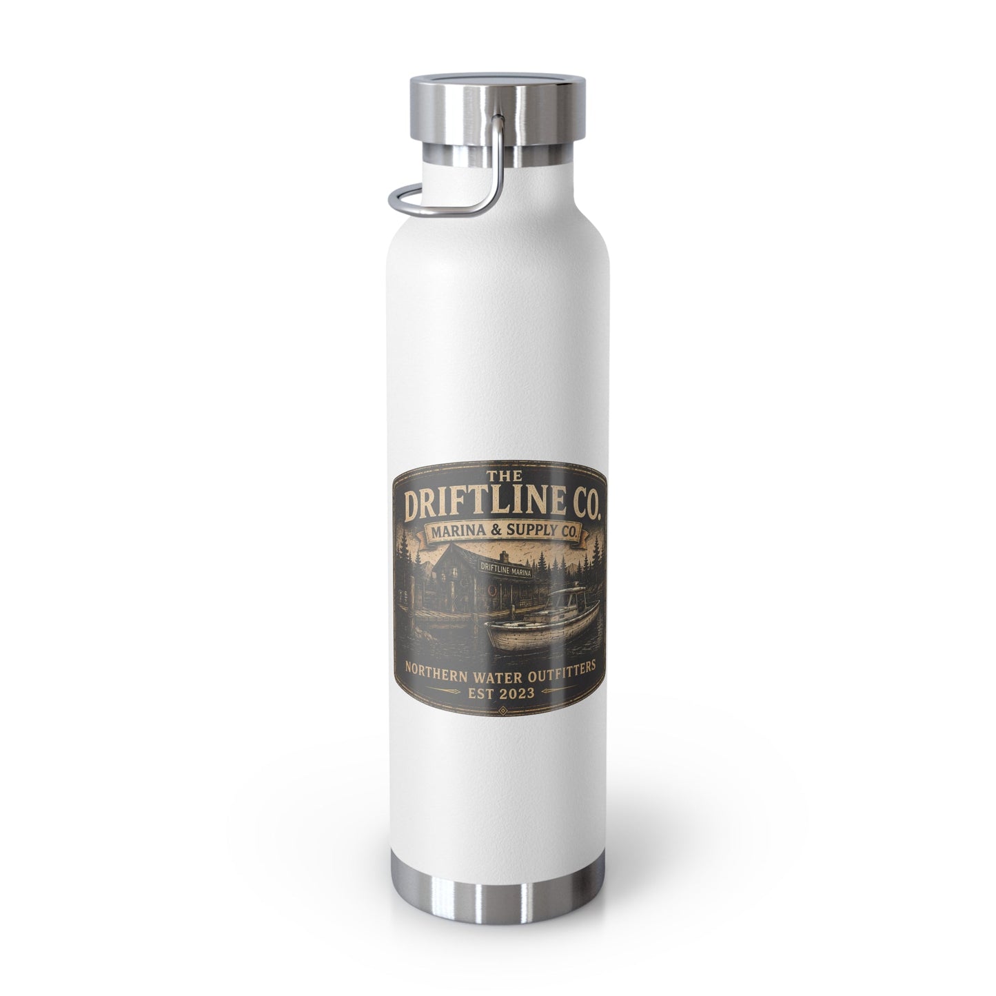 The Driftline Company Marina & Supply Co. Insulated Flask | Northern Water Outfitters Stainless Steel Water Bottle - SJM Print Store