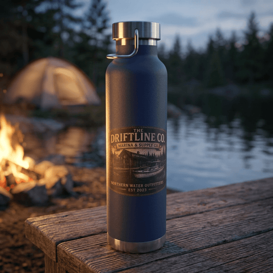 The Driftline Company Marina & Supply Co. Insulated Flask | Northern Water Outfitters Stainless Steel Water Bottle - SJM Print Store