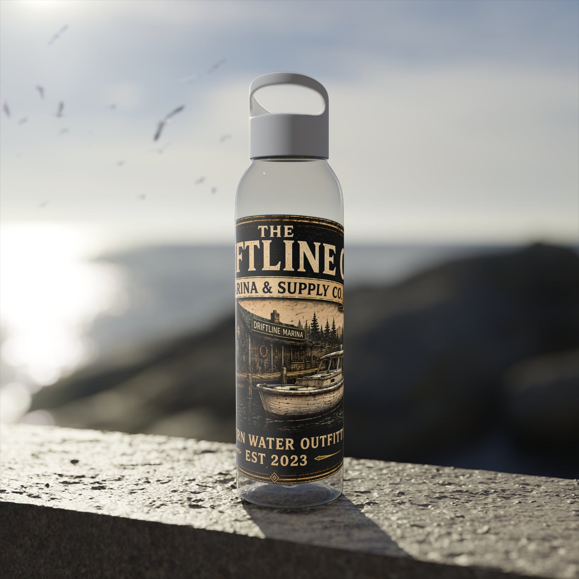 The Driftline Company Marina & Supply Co. Water Bottle | Northern Water Outfitters Sports Bottle - SJM Print Store