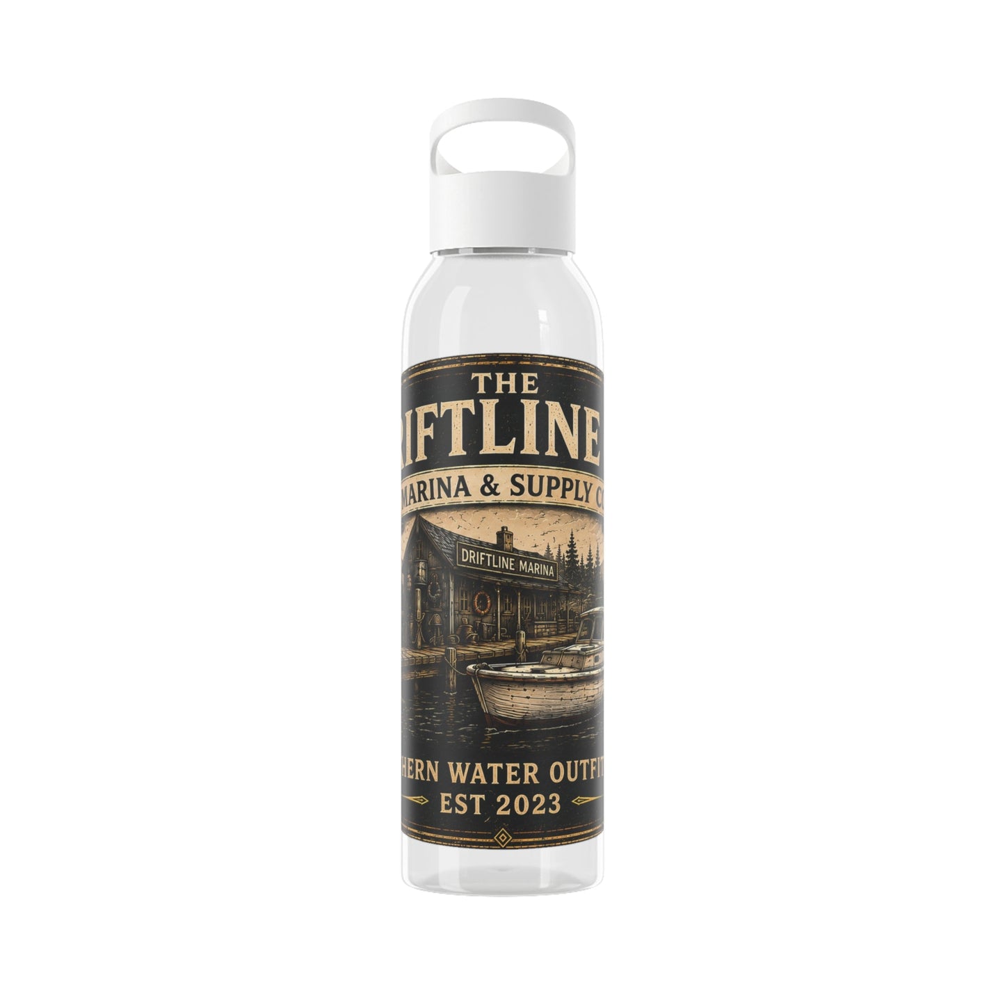 The Driftline Company Marina & Supply Co. Water Bottle | Northern Water Outfitters Sports Bottle - SJM Print Store
