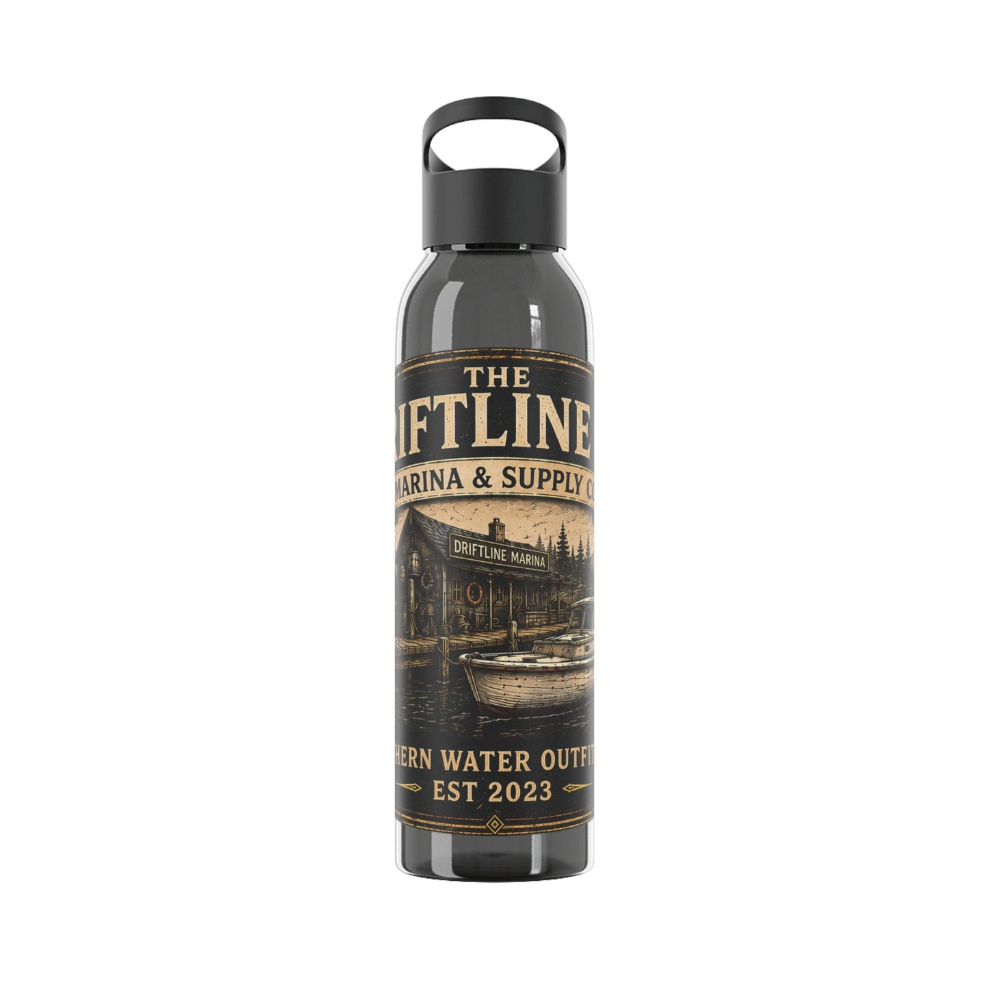 The Driftline Company Marina & Supply Co. Water Bottle | Northern Water Outfitters Sports Bottle - SJM Print Store