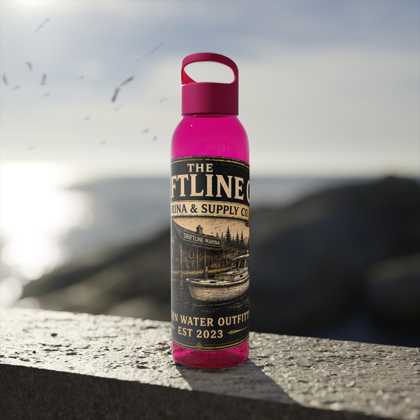 The Driftline Company Marina & Supply Co. Water Bottle | Northern Water Outfitters Sports Bottle - SJM Print Store