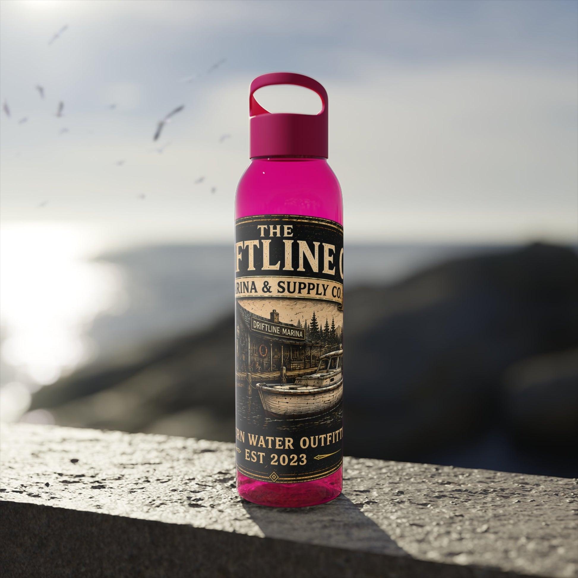 The Driftline Company Marina & Supply Co. Water Bottle | Northern Water Outfitters Sports Bottle - SJM Print Store