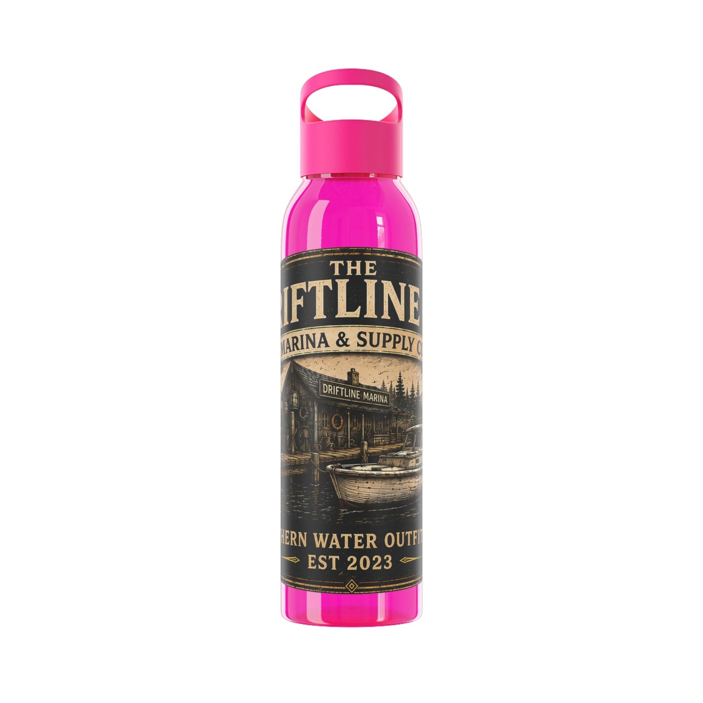The Driftline Company Marina & Supply Co. Water Bottle | Northern Water Outfitters Sports Bottle - SJM Print Store