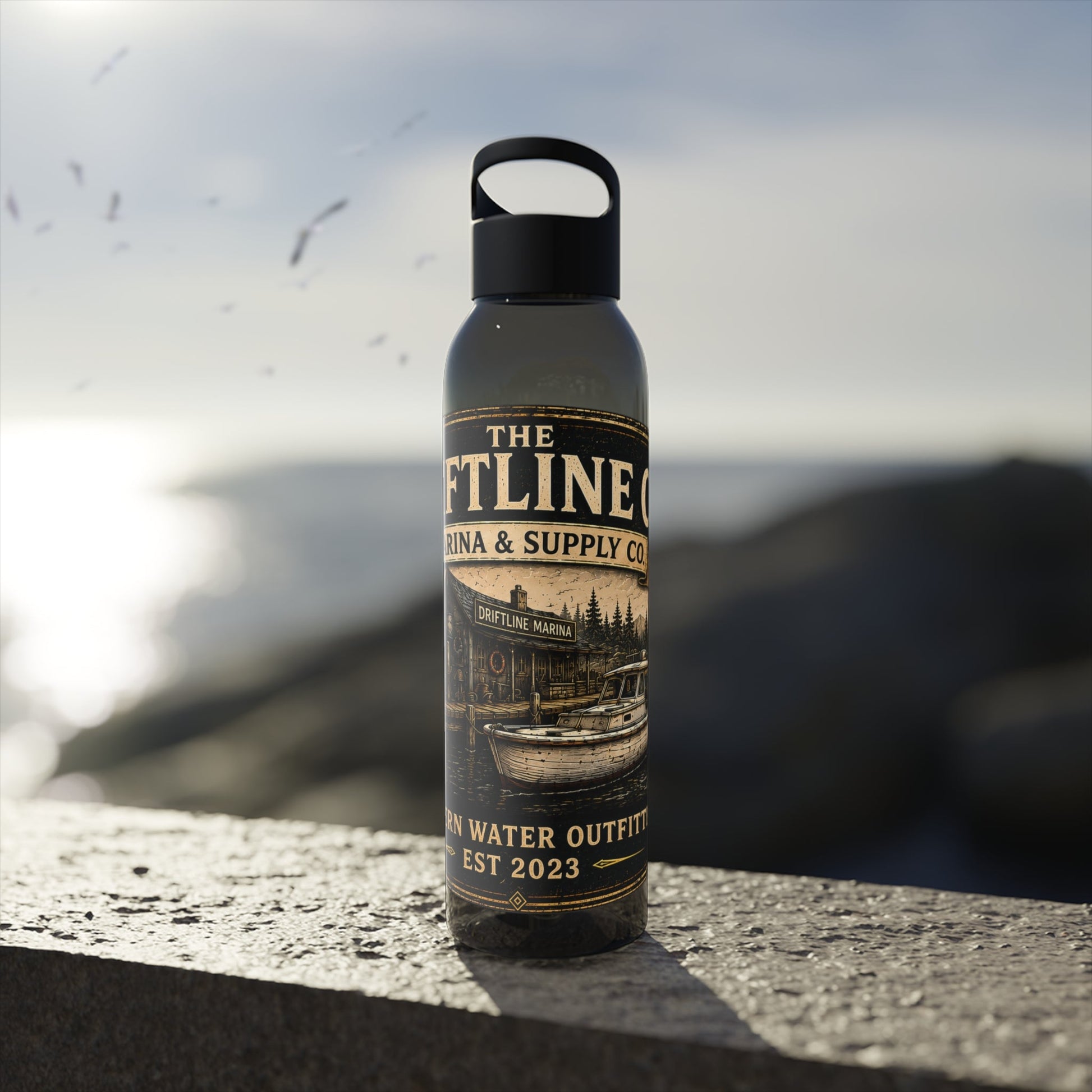 The Driftline Company Marina & Supply Co. Water Bottle | Northern Water Outfitters Sports Bottle - SJM Print Store