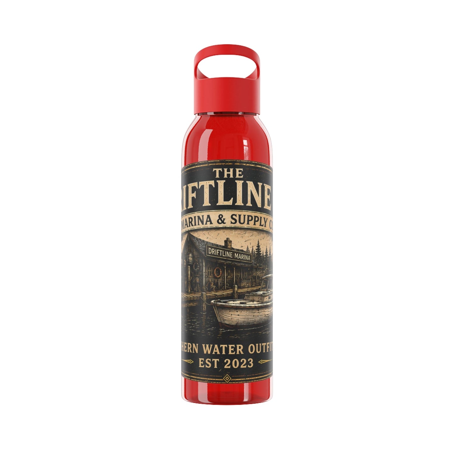 The Driftline Company Marina & Supply Co. Water Bottle | Northern Water Outfitters Sports Bottle - SJM Print Store