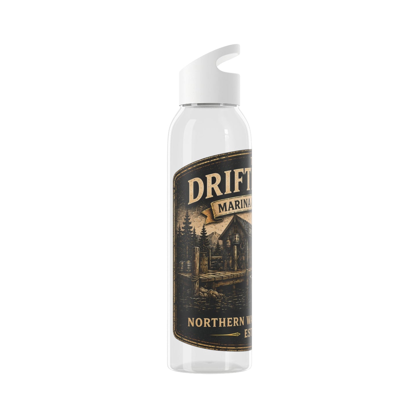 The Driftline Company Marina & Supply Co. Water Bottle | Northern Water Outfitters Sports Bottle - SJM Print Store