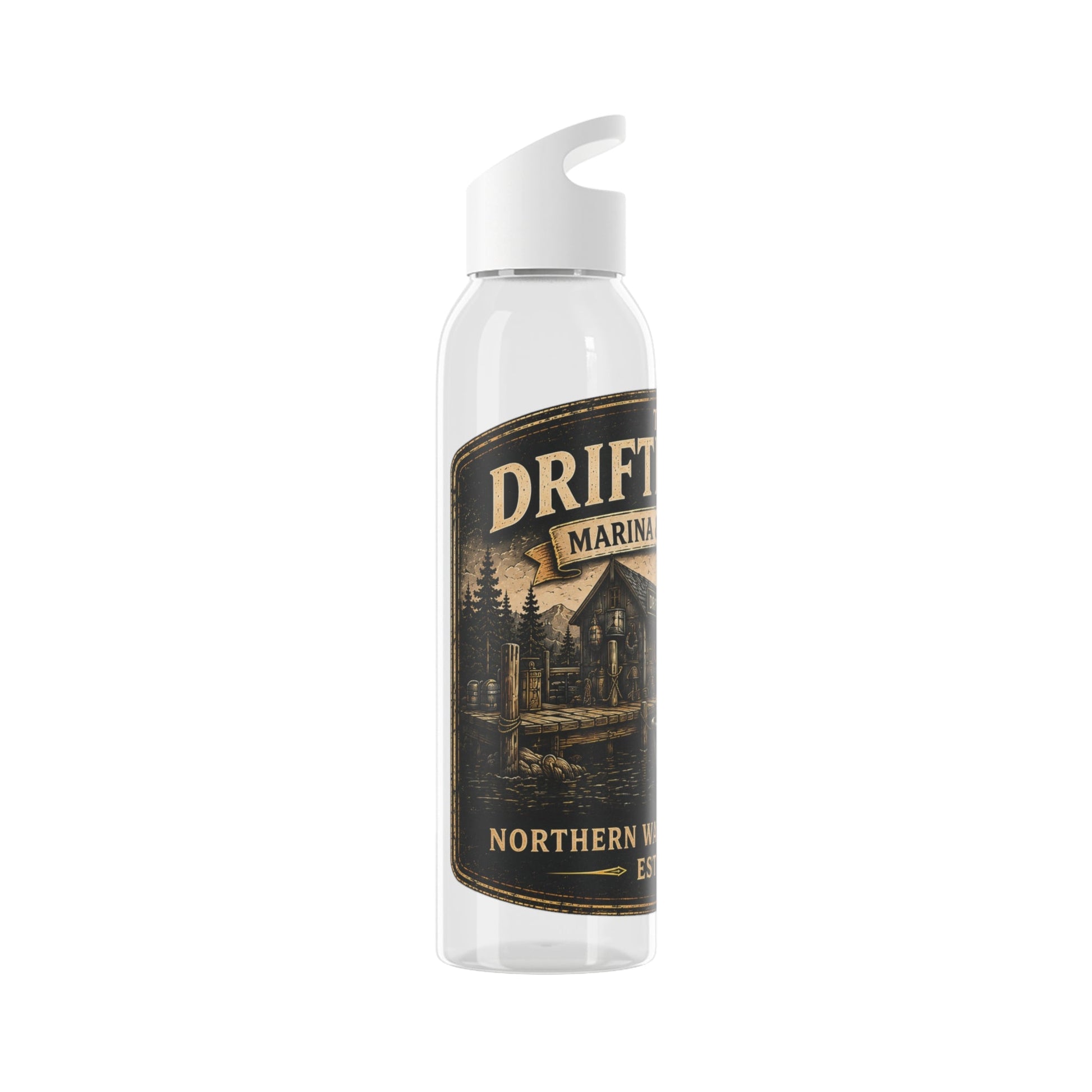 The Driftline Company Marina & Supply Co. Water Bottle | Northern Water Outfitters Sports Bottle - SJM Print Store