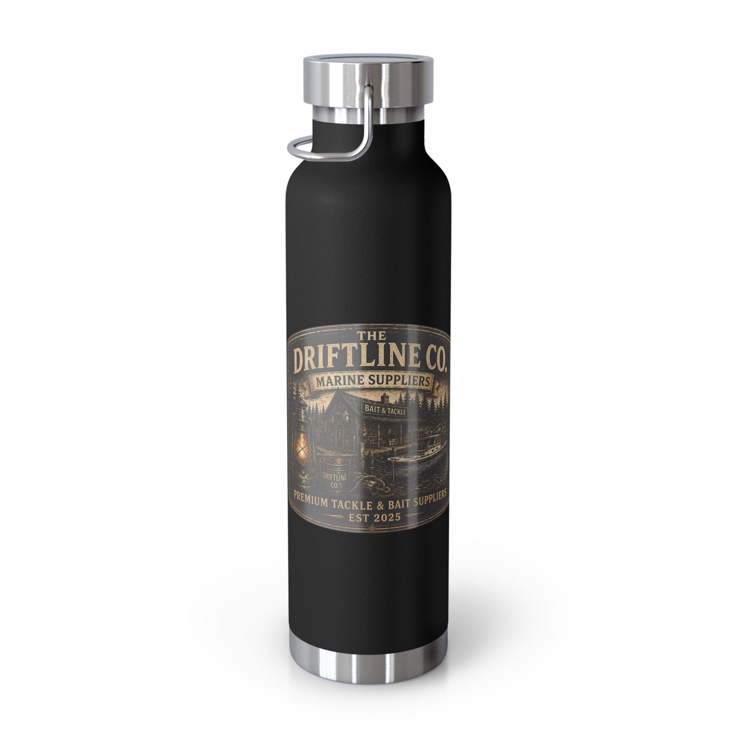 The Driftline Company Marine Suppliers Premium Tackle & Bait Insulated Stainless Steel Flask - SJM Print Store
