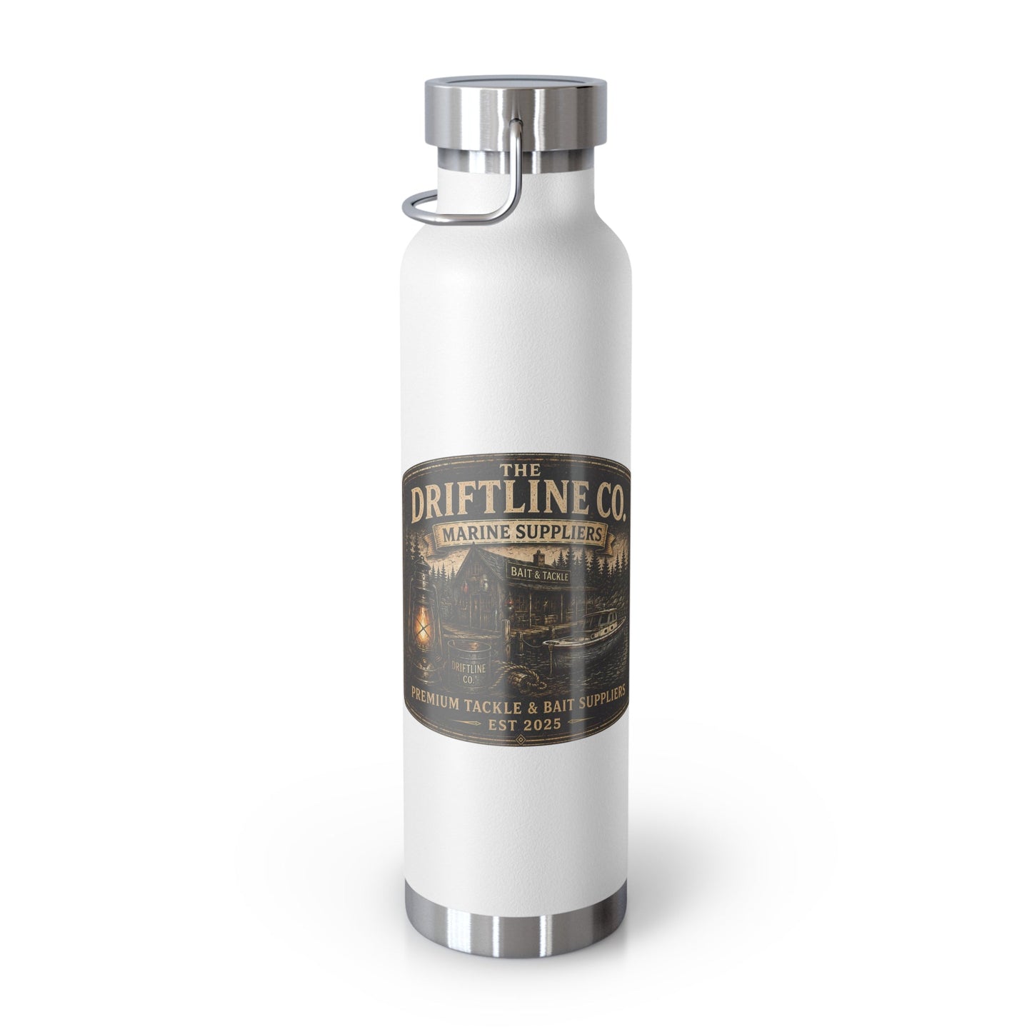 The Driftline Company Marine Suppliers Premium Tackle & Bait Insulated Stainless Steel Flask - SJM Print Store