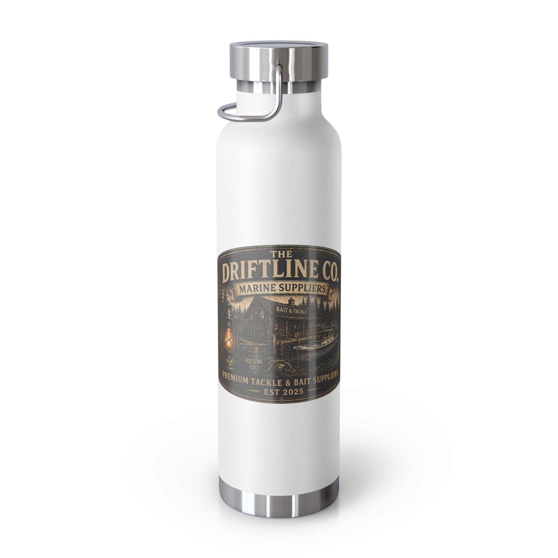 The Driftline Company Marine Suppliers Premium Tackle & Bait Insulated Stainless Steel Flask - SJM Print Store