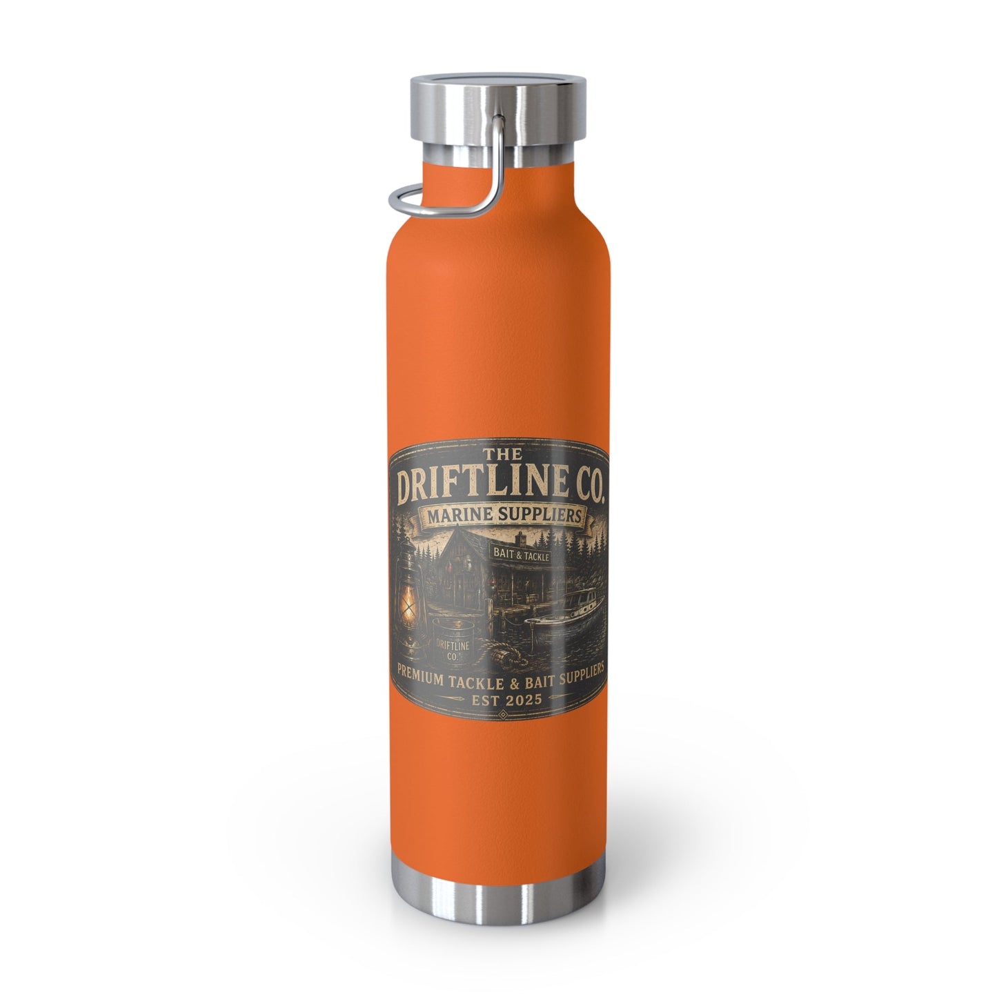 The Driftline Company Marine Suppliers Premium Tackle & Bait Insulated Stainless Steel Flask - SJM Print Store