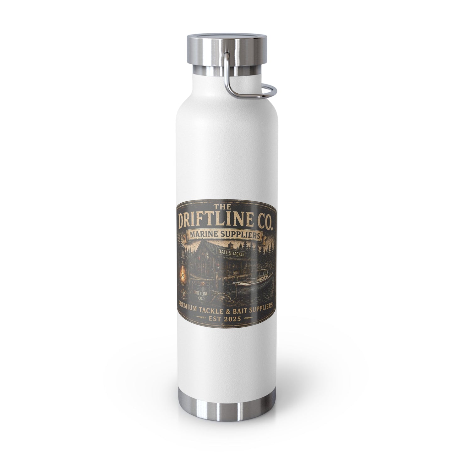 The Driftline Company Marine Suppliers Premium Tackle & Bait Insulated Stainless Steel Flask - SJM Print Store