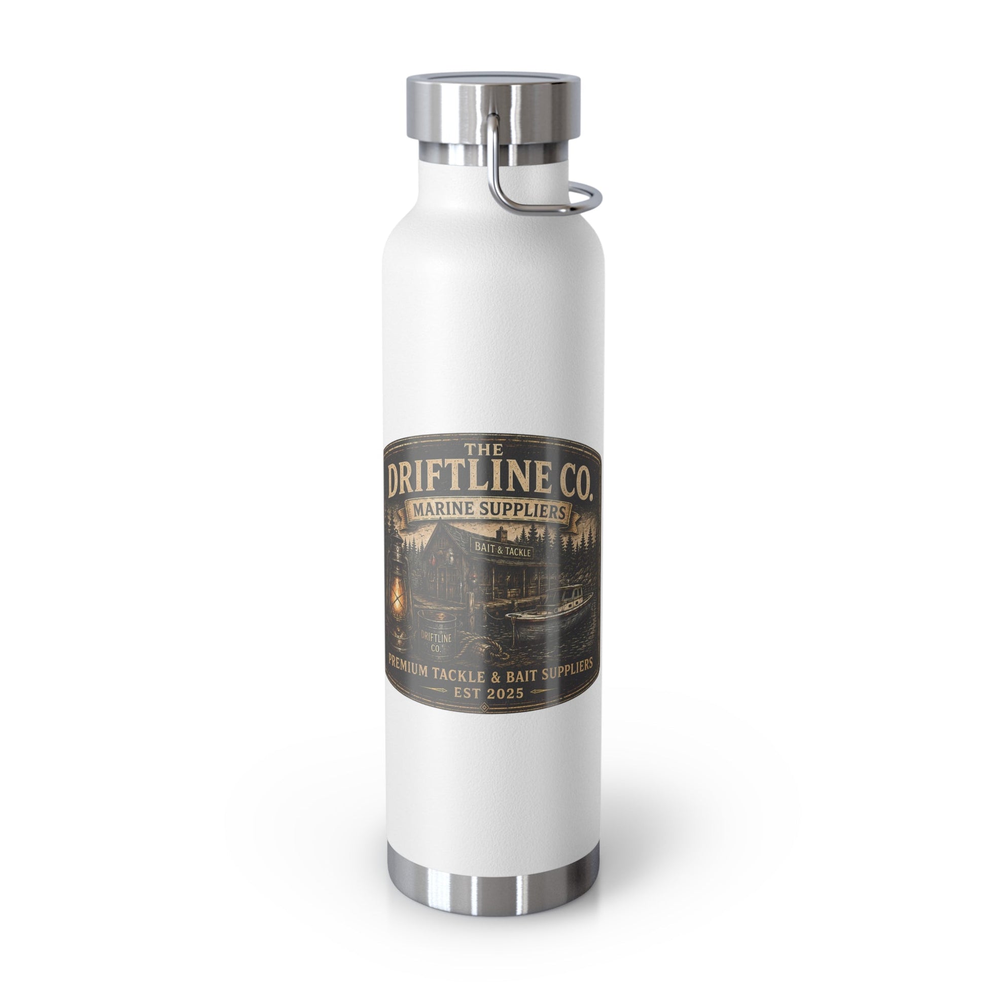 The Driftline Company Marine Suppliers Premium Tackle & Bait Insulated Stainless Steel Flask - SJM Print Store