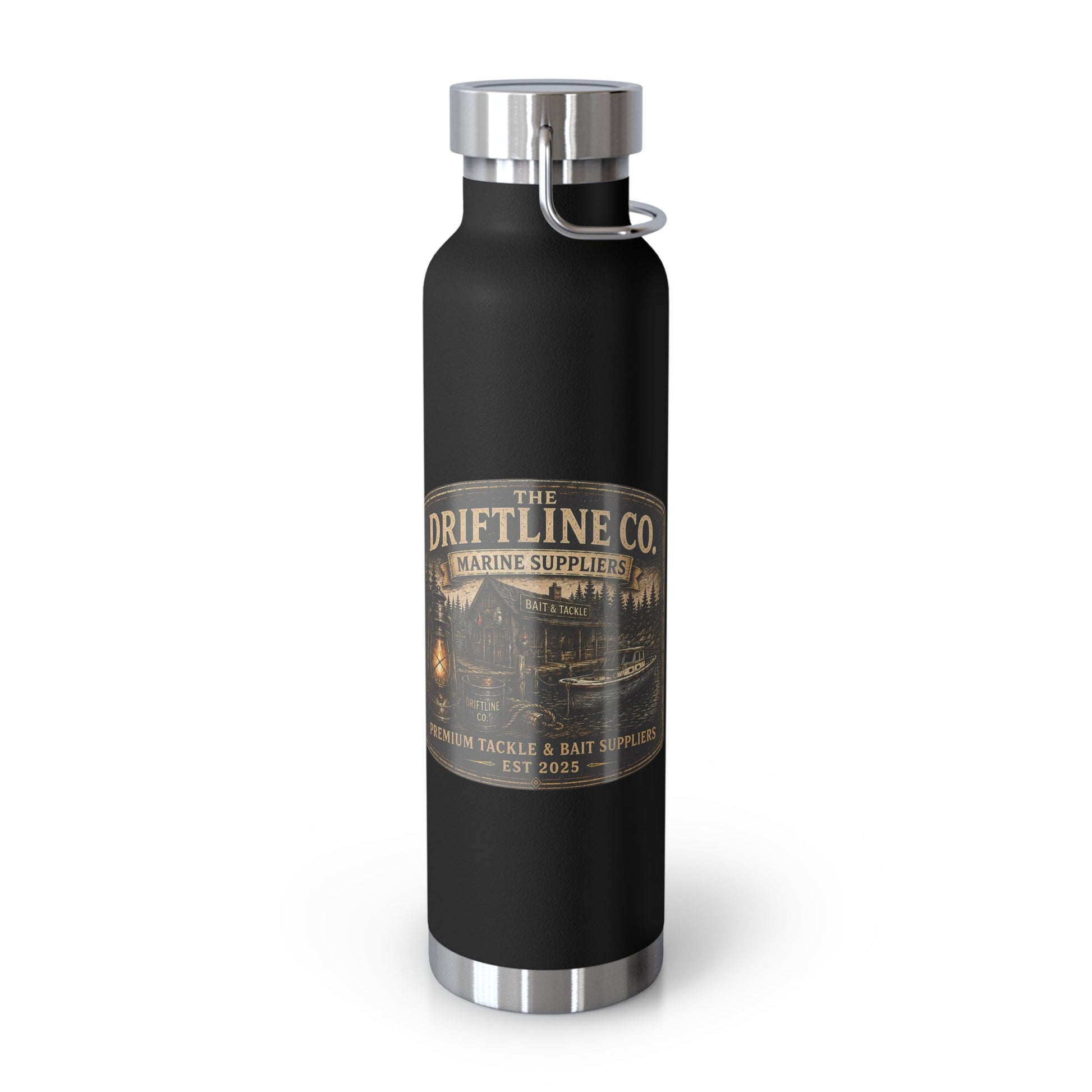 The Driftline Company Marine Suppliers Premium Tackle & Bait Insulated Stainless Steel Flask - SJM Print Store