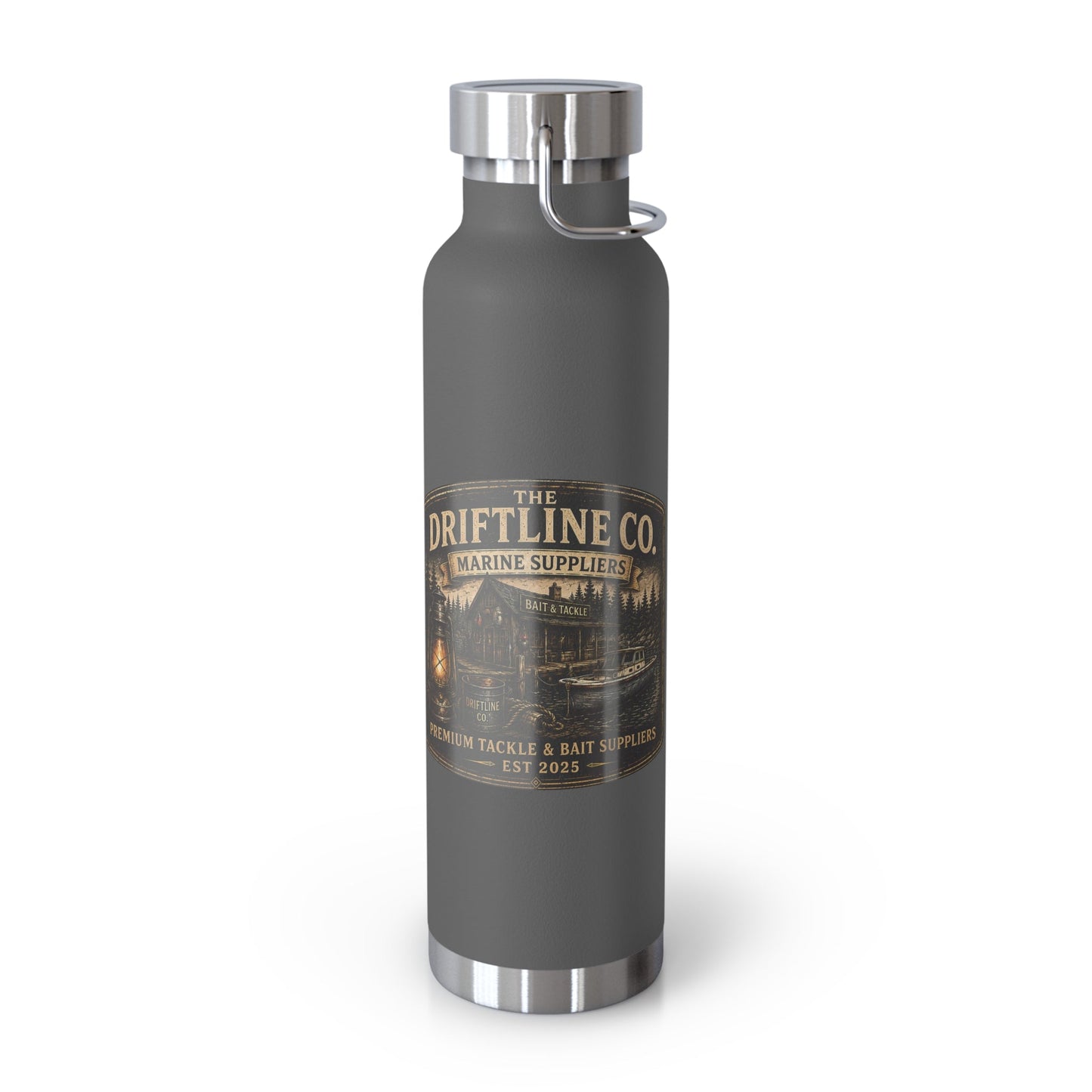 The Driftline Company Marine Suppliers Premium Tackle & Bait Insulated Stainless Steel Flask - SJM Print Store