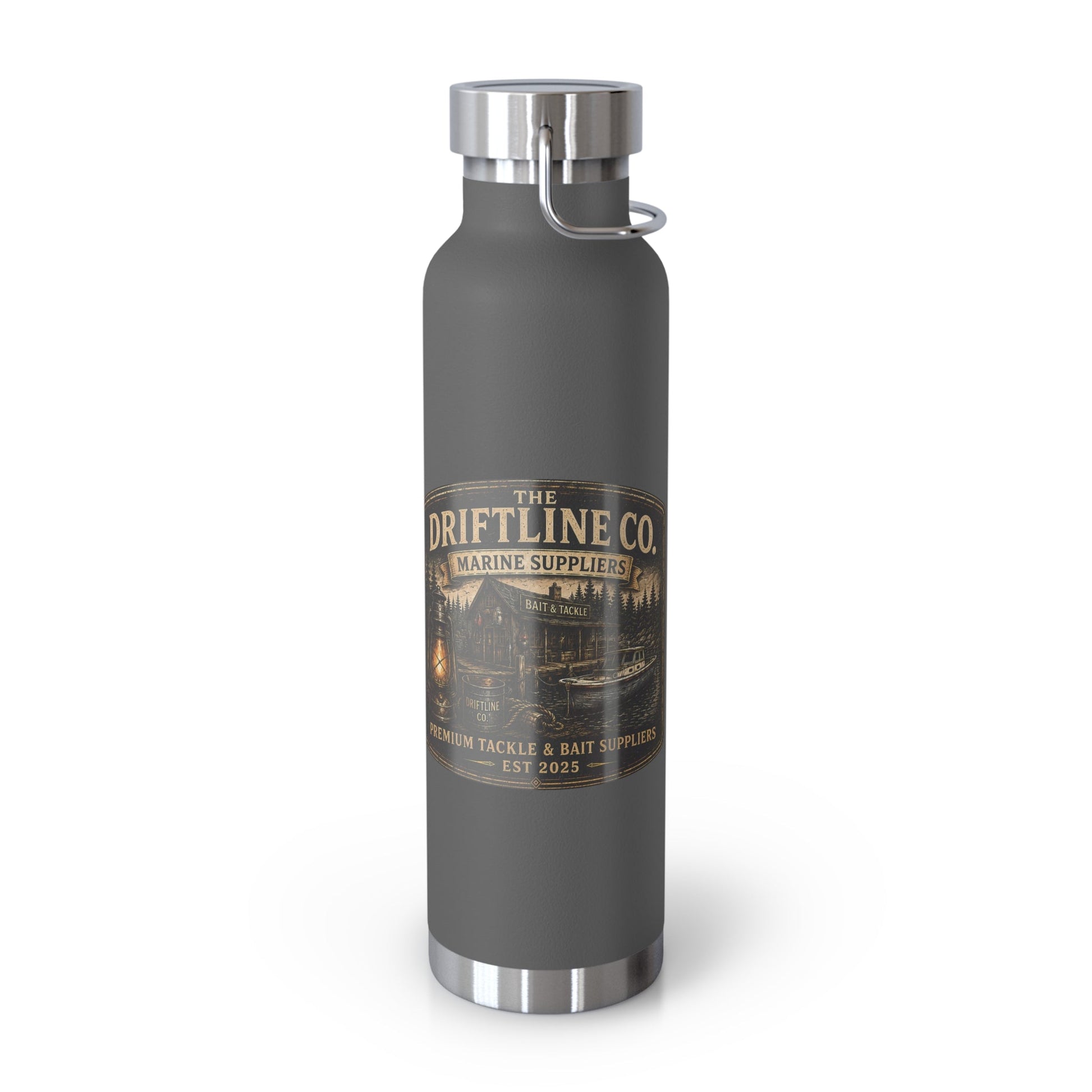 The Driftline Company Marine Suppliers Premium Tackle & Bait Insulated Stainless Steel Flask - SJM Print Store